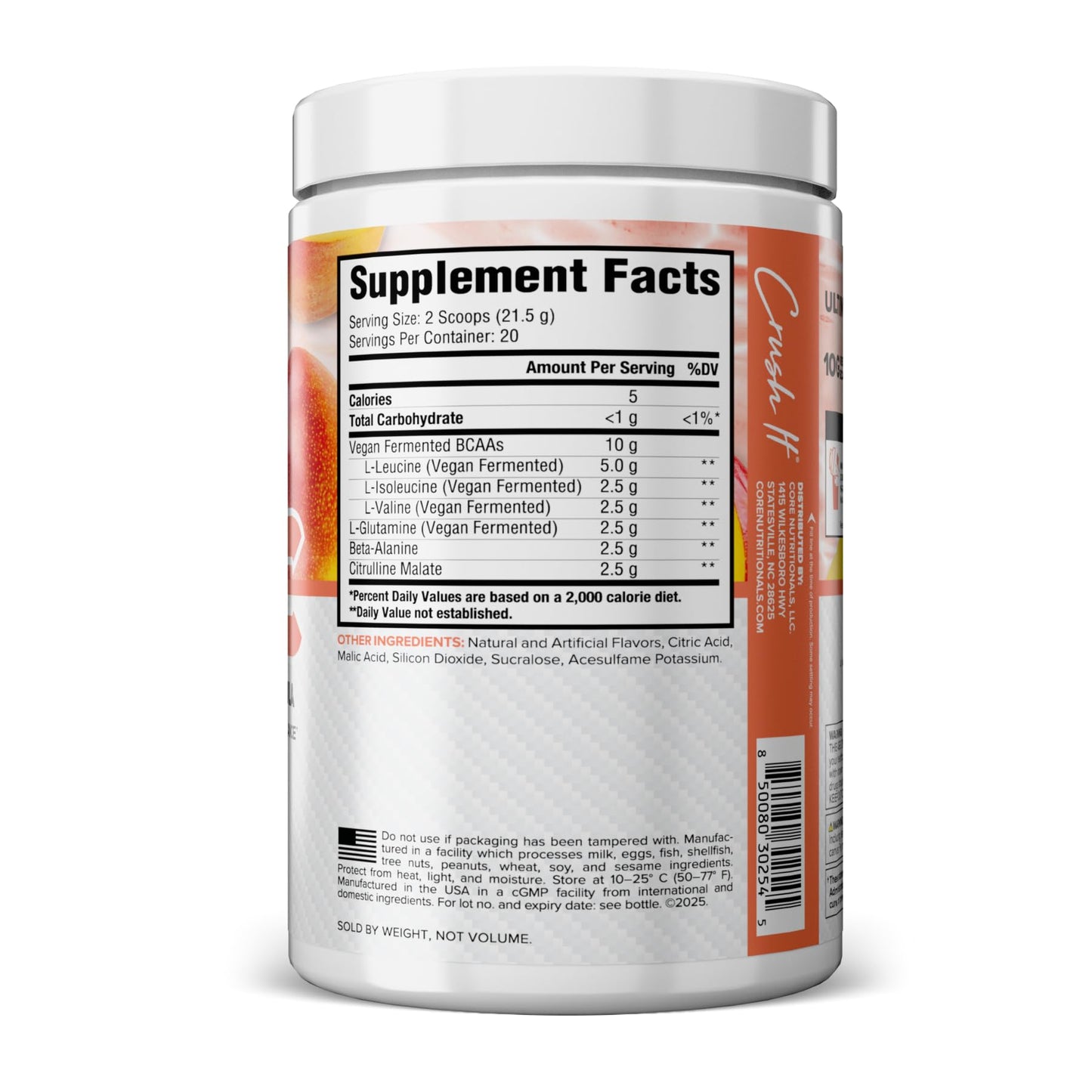 Core Nutritionals ABC Advanced BCAA Supplement Powder 15.2 oz