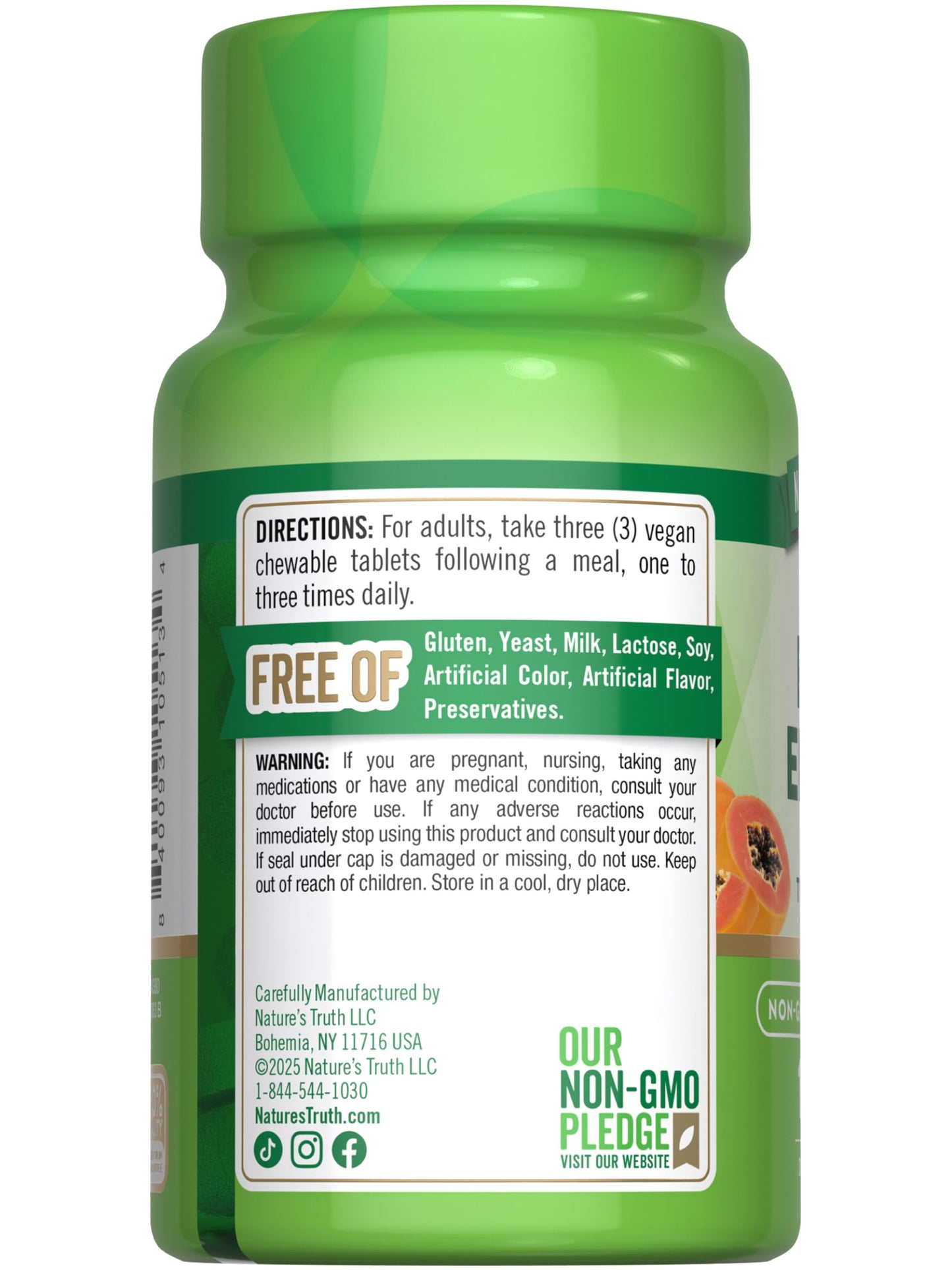 Nature's Truth Papaya Enzyme Tablets 120