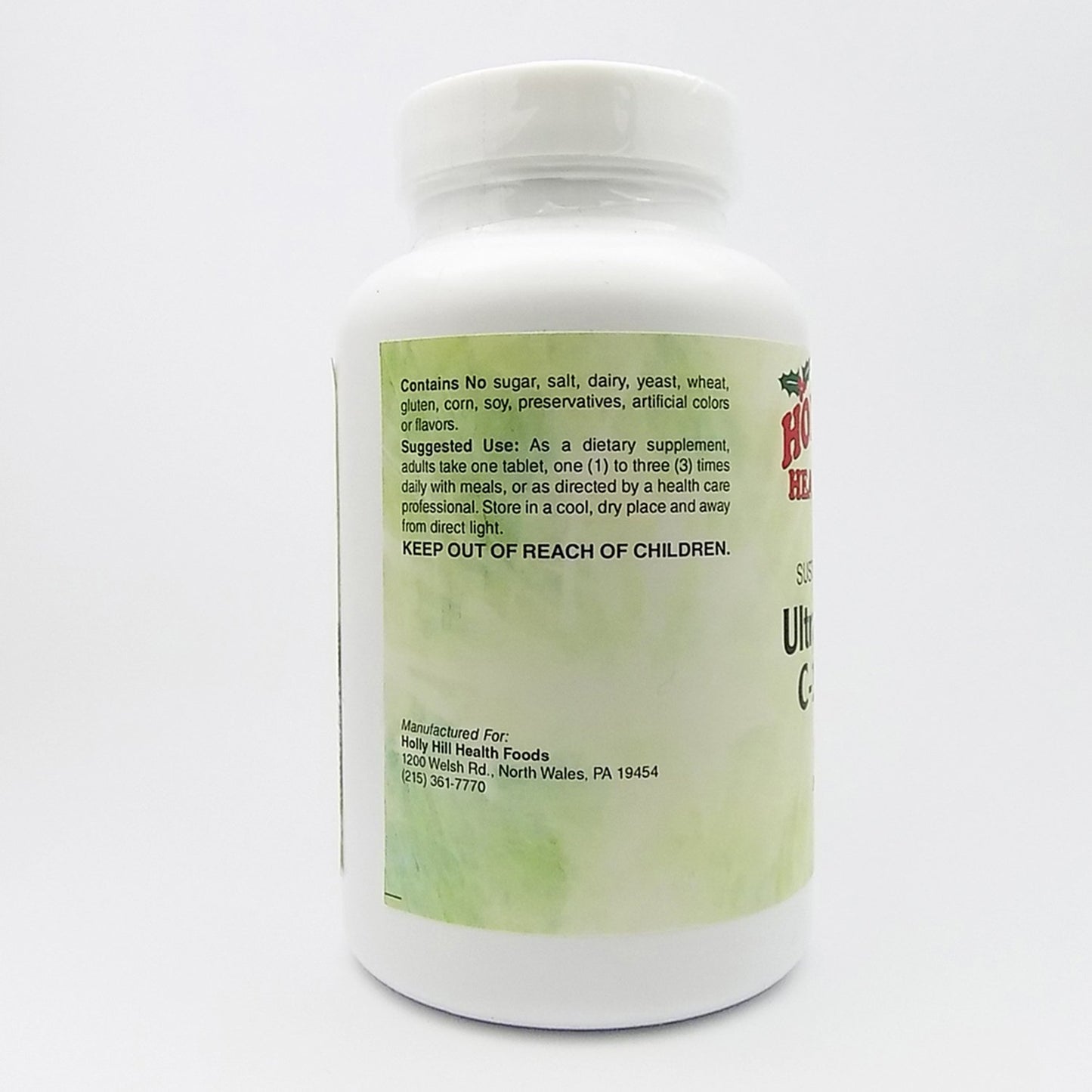 Holly Hill Health Foods Ultra Complex C 1000 mg Vegetarian Tablets, 100 Tablets