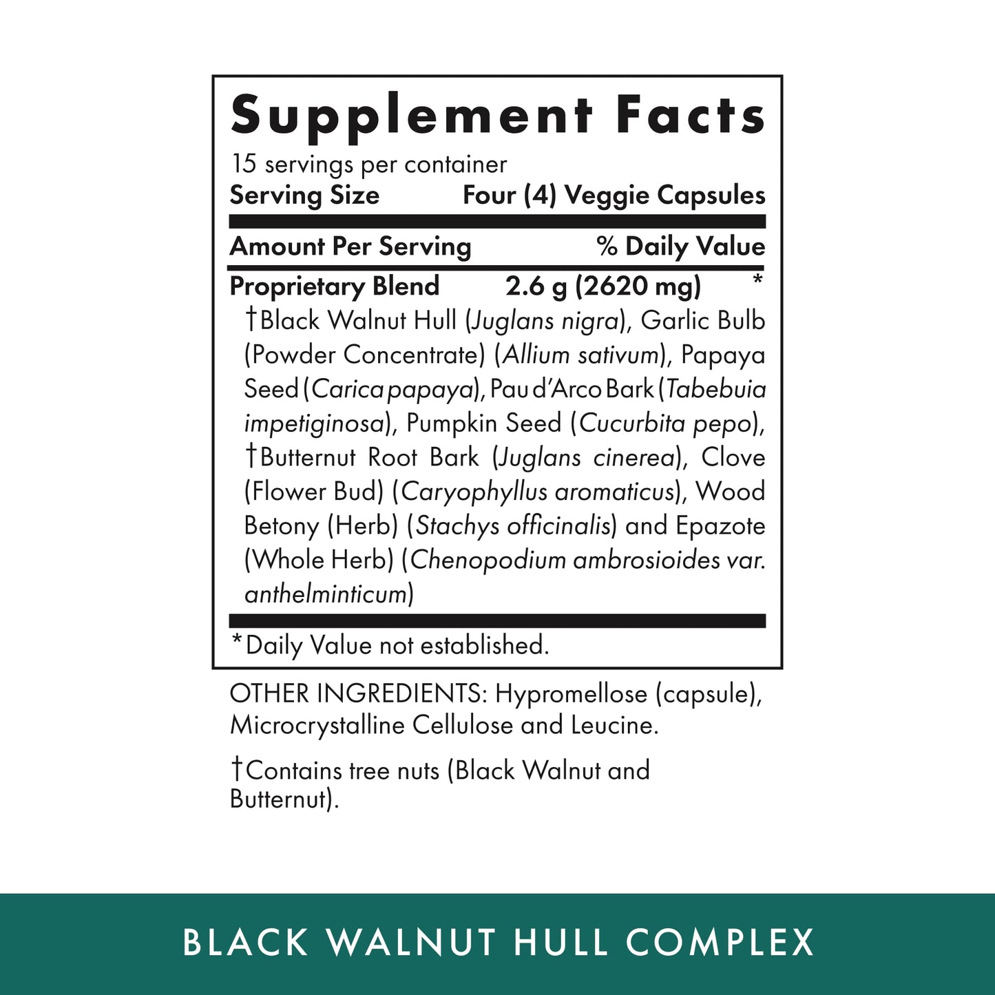 Michael's Health Naturopathic Programs Black Walnut Hull Complex Capsules 60 Count