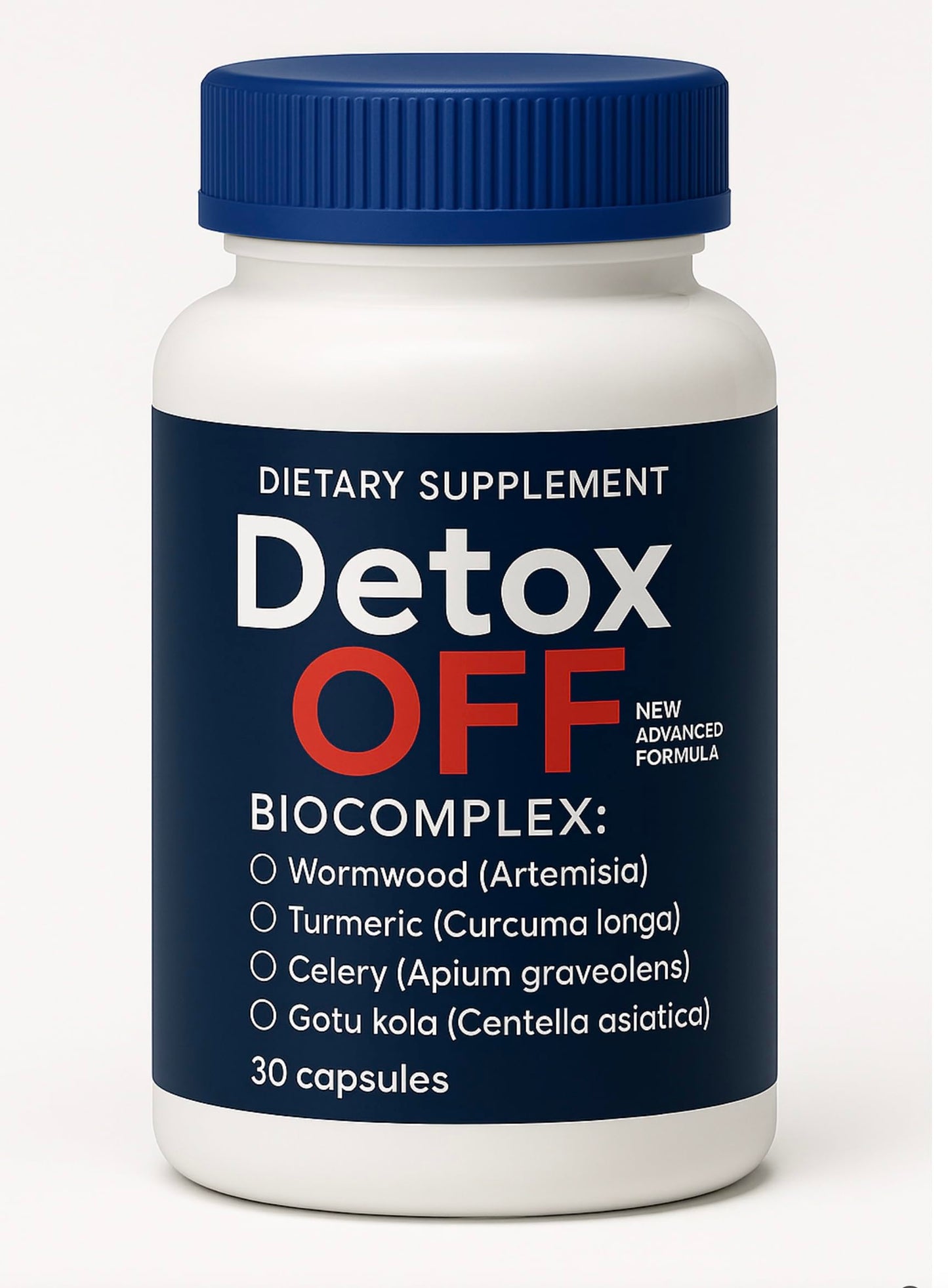 Generic Detox Off Dietary Supplement Herbal Biocomplex with Wormwood, Turmeric, Celery, and Gotu Kola Capsule, 30 Count