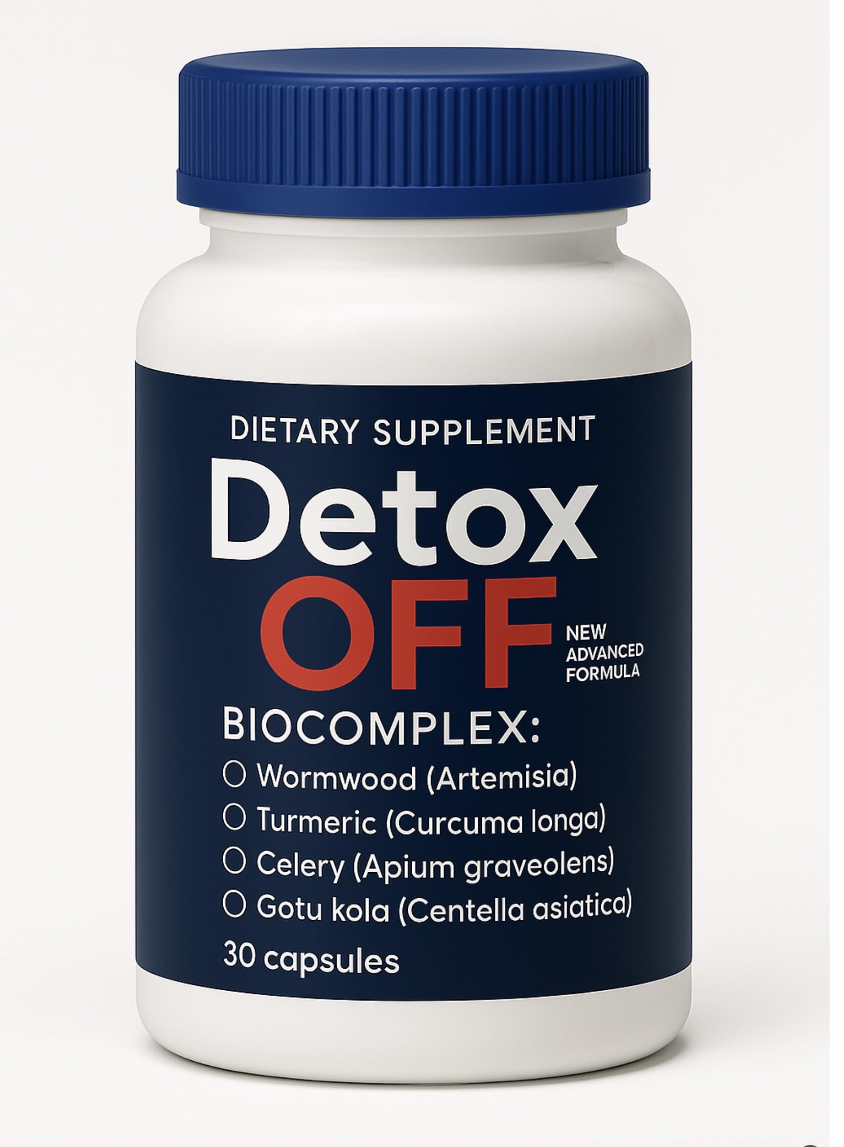 Generic Detox Off Dietary Supplement Herbal Biocomplex with Wormwood, Turmeric, Celery, and Gotu Kola Capsule, 30 Count