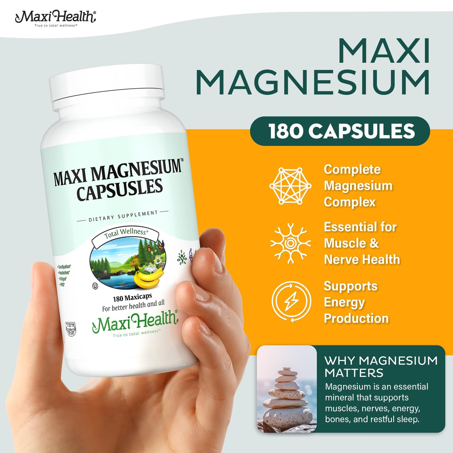 Maxi Health Magnesium Complex Capsules 180 Capsules