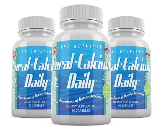 Daily Health Pure Okinawa Coral Calcium Marine-Grade Supplement with 72 Trace Minerals 1475mg, 270 Capsules
