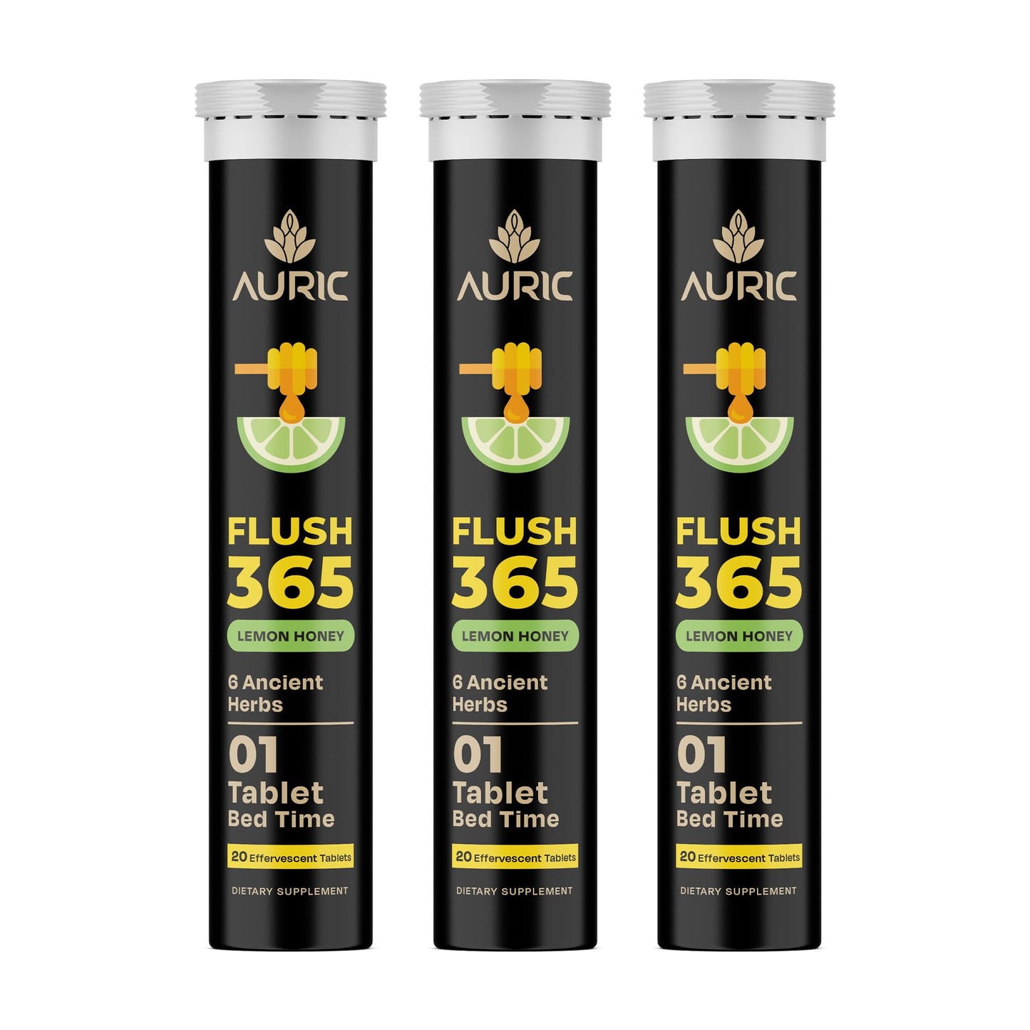 Auric Flush 365 Effervescent Tablets, 60 Tablets