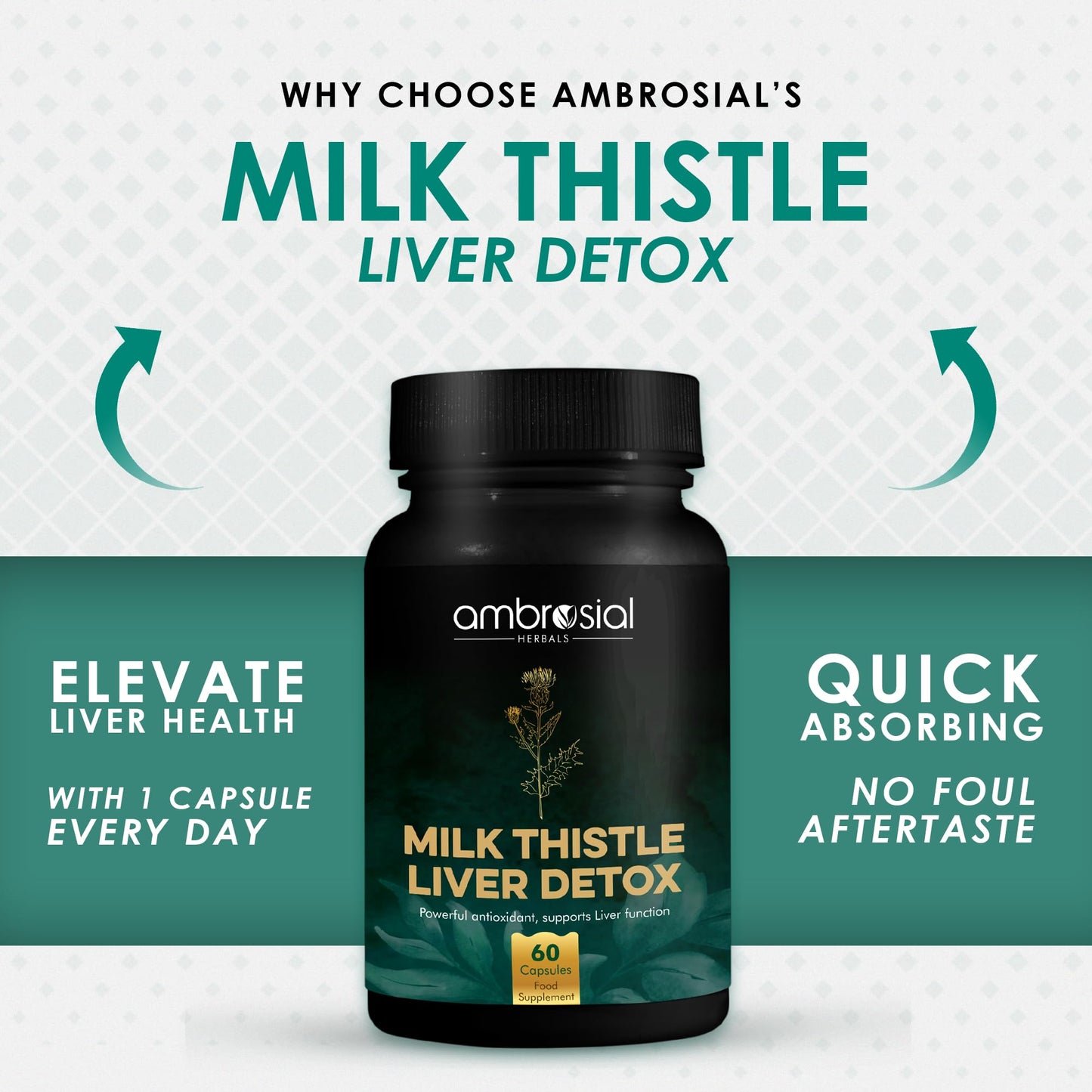 AMBROSIAL Milk Thistle Capsules, 60 Capsules
