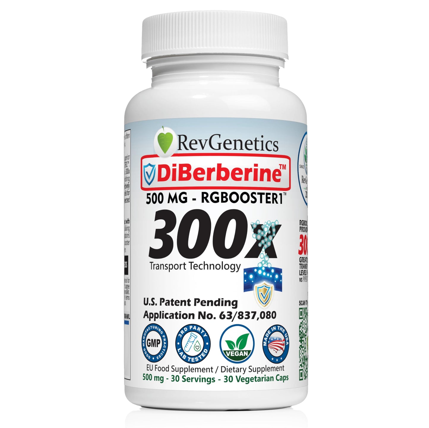 REVGENETICS DiBerberine Proprietary Blend 30 Capsules