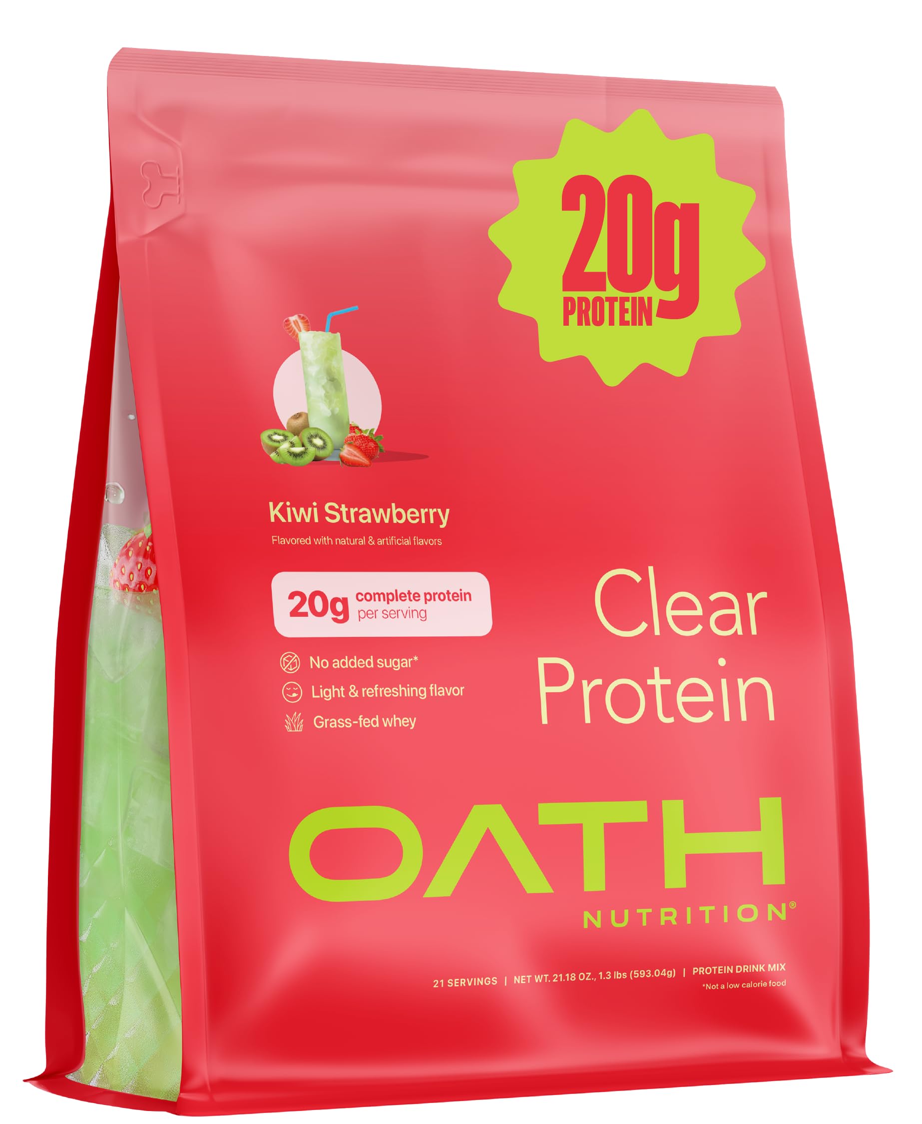 Oath Nutrition Clear Whey Isolate Protein Powder, 21 Servings