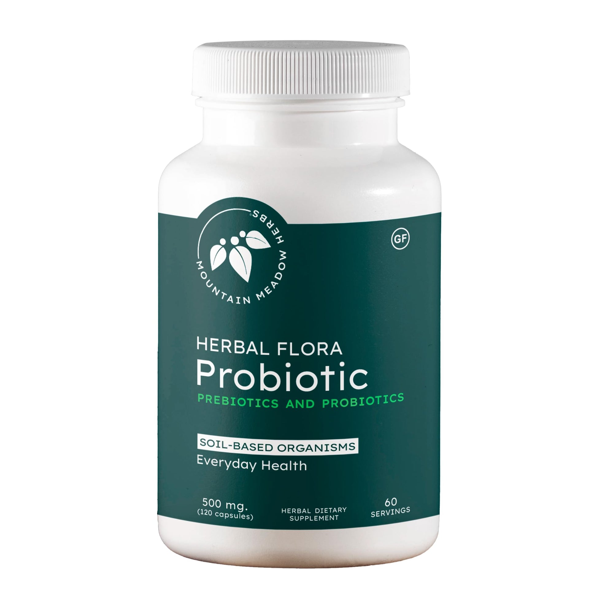 Mountain Meadow Herbs Herbal Flora Probiotics and Prebiotics: Soil-Based Probiotic, 120 Capsules