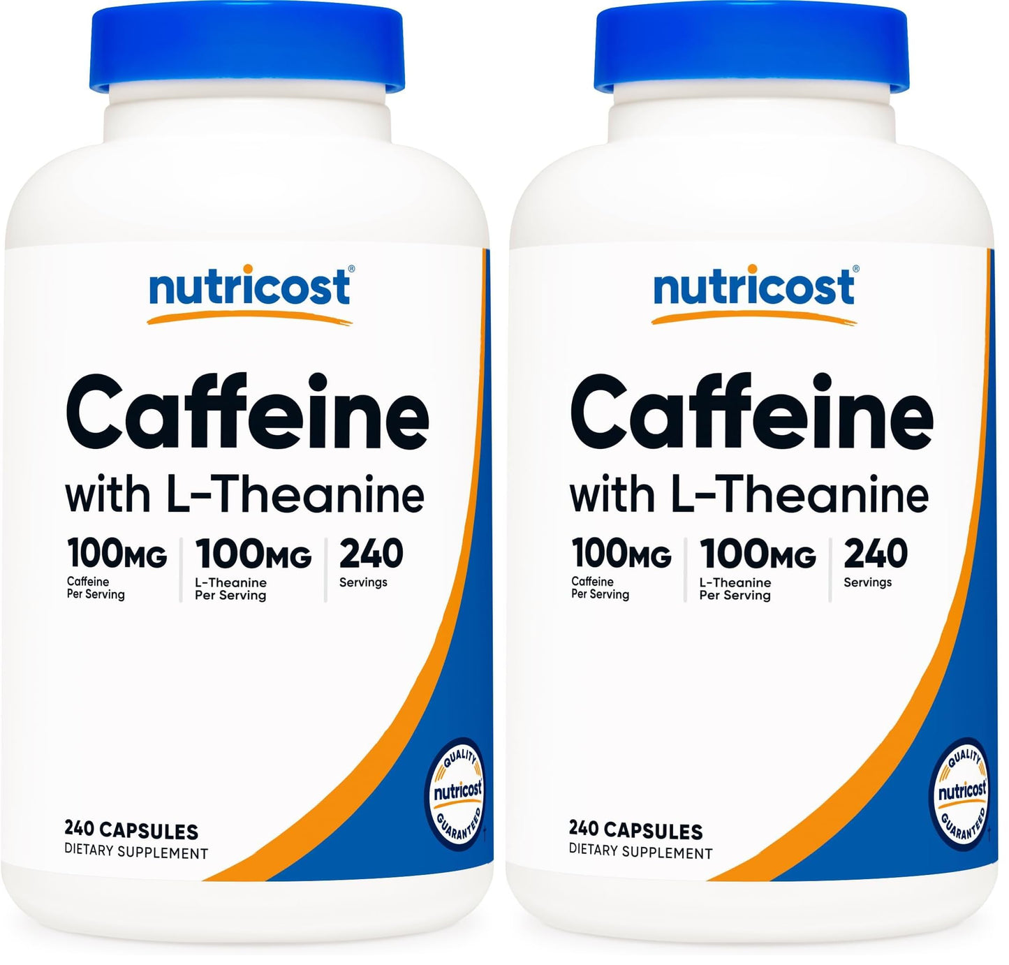 Nutricost Caffeine with L-Theanine Capsule, 480 Capsules