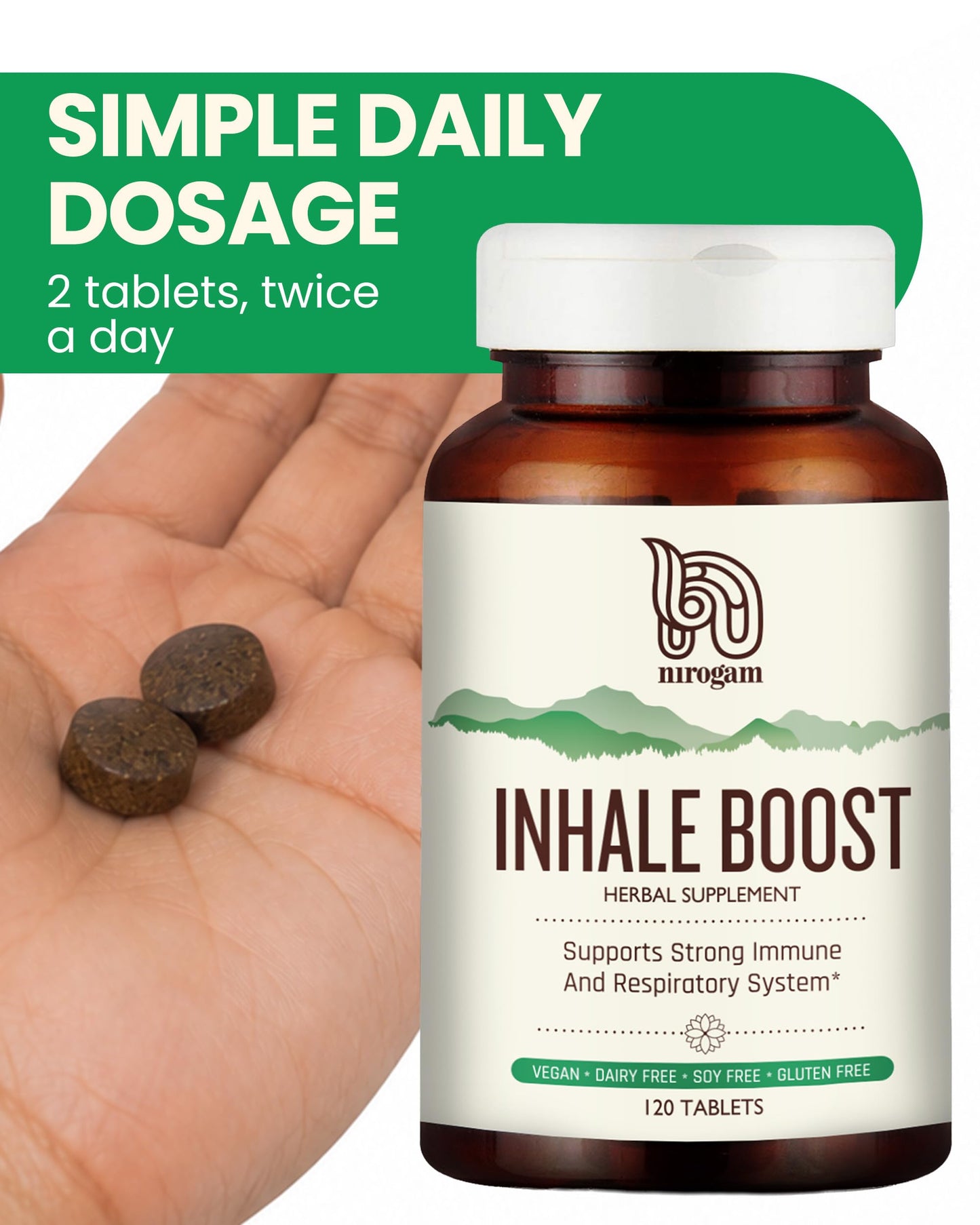 Nirogam Lung Support Supplement Tablet 120 Tablets