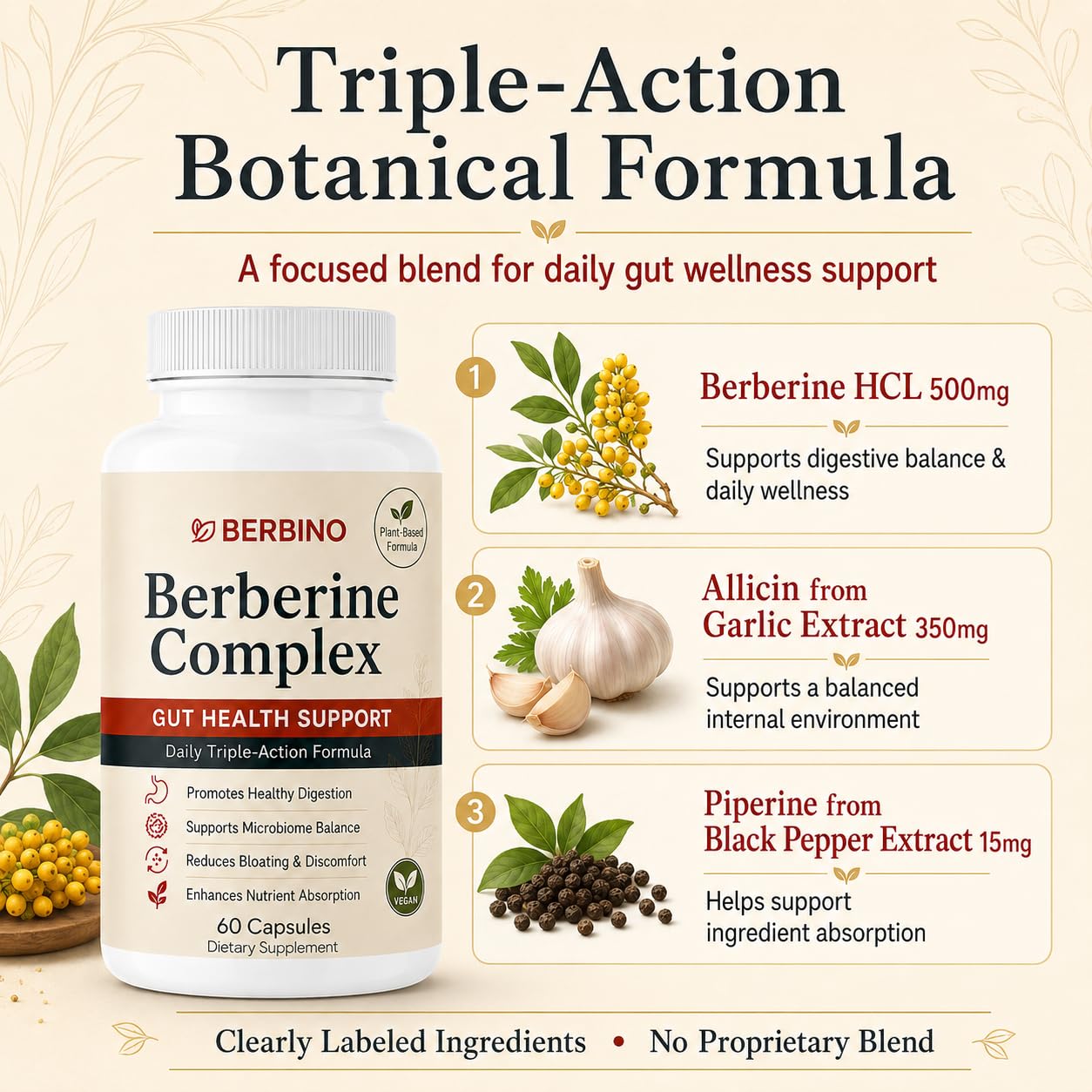 Awjsde Berbino Berberine Complex Capsules, 60 Capsules