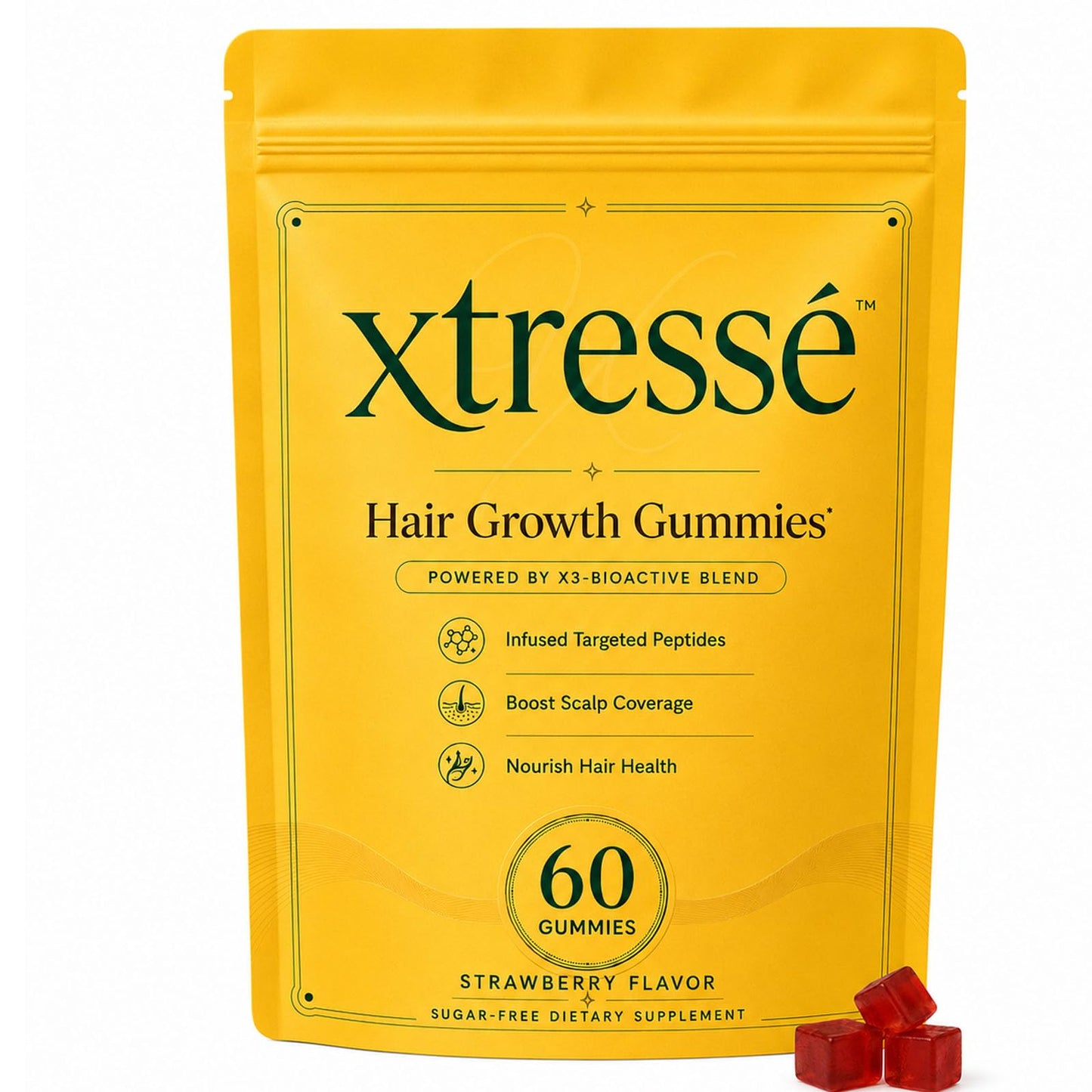 Skinclean Xtresse Hair Growth Gummies 60 Count