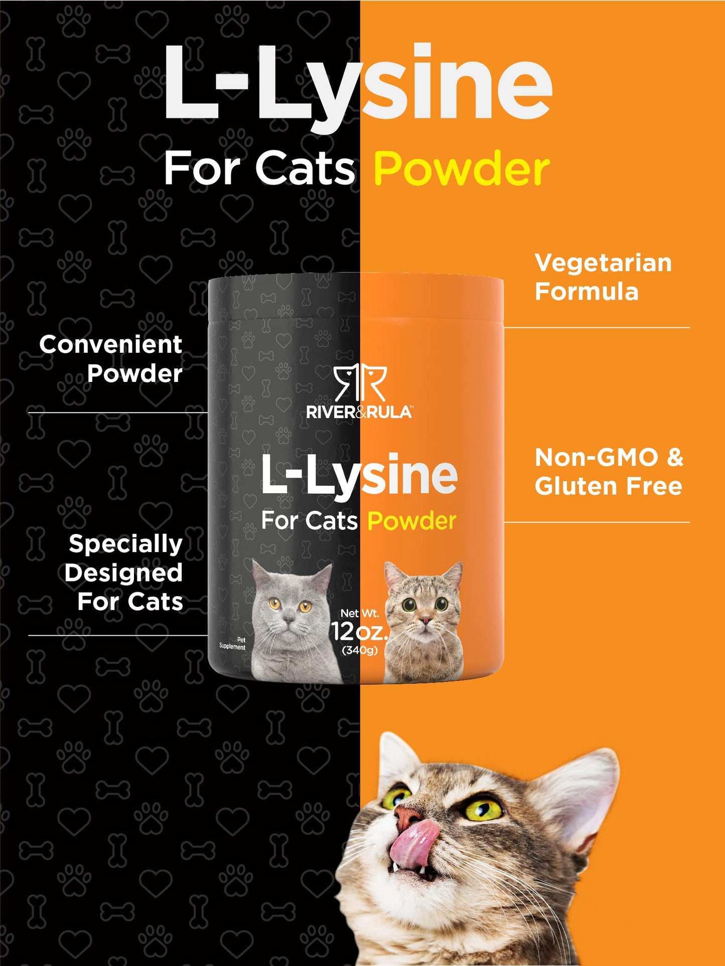 Horbäach L-Lysine Powder for Cats 12 oz