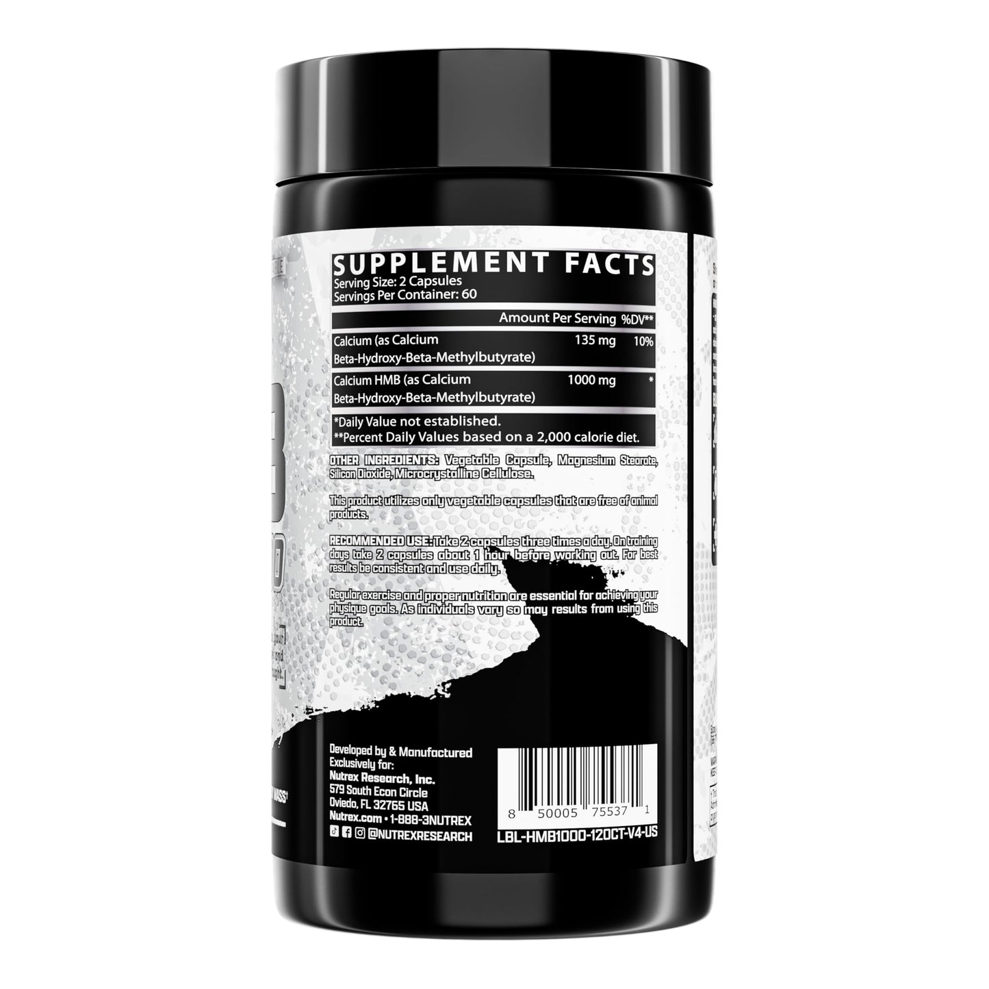 Nutrex Research HMB 1000 mg Capsules 120 Count