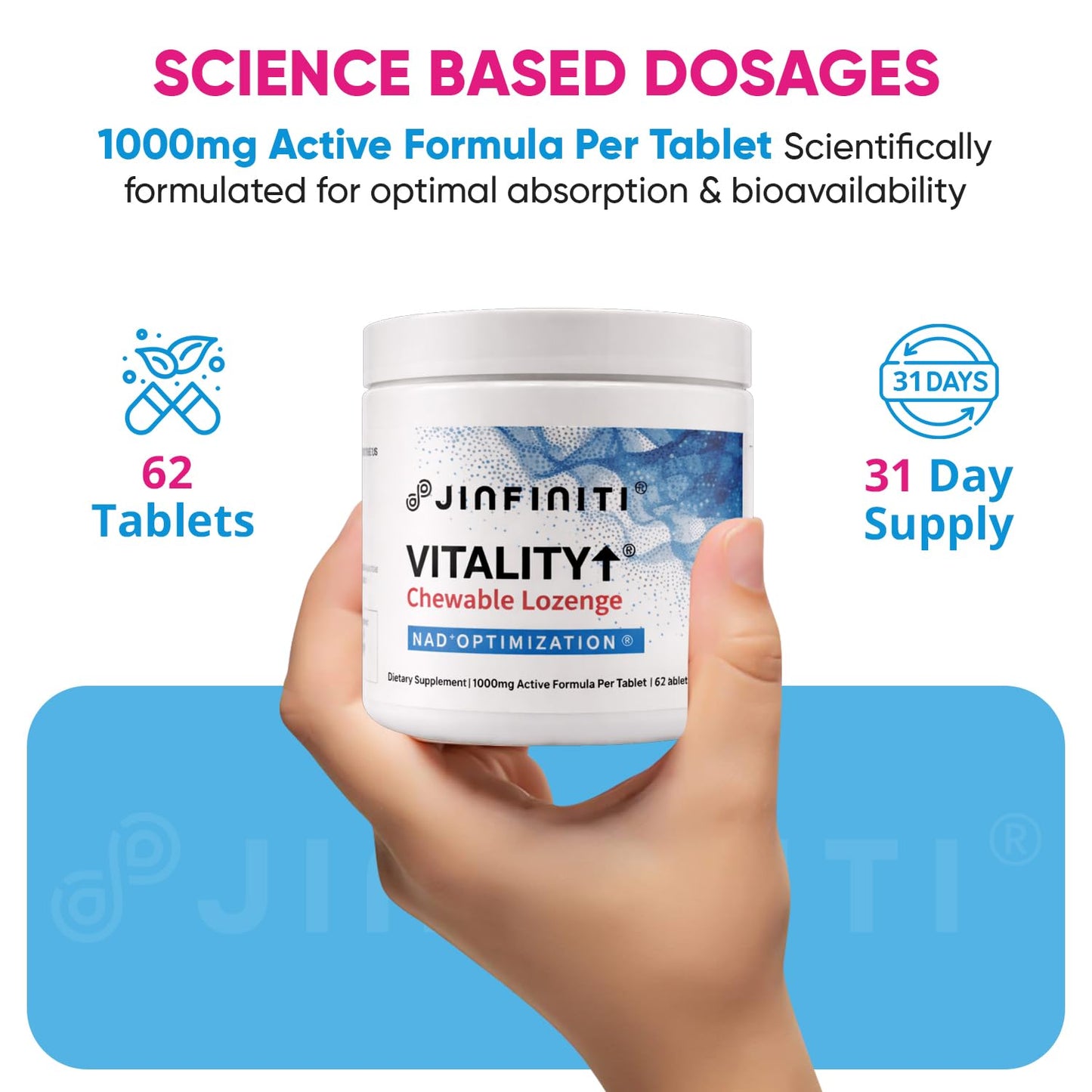 Jinfiniti Vitality NAD+ Optimization Tablet 60 Count