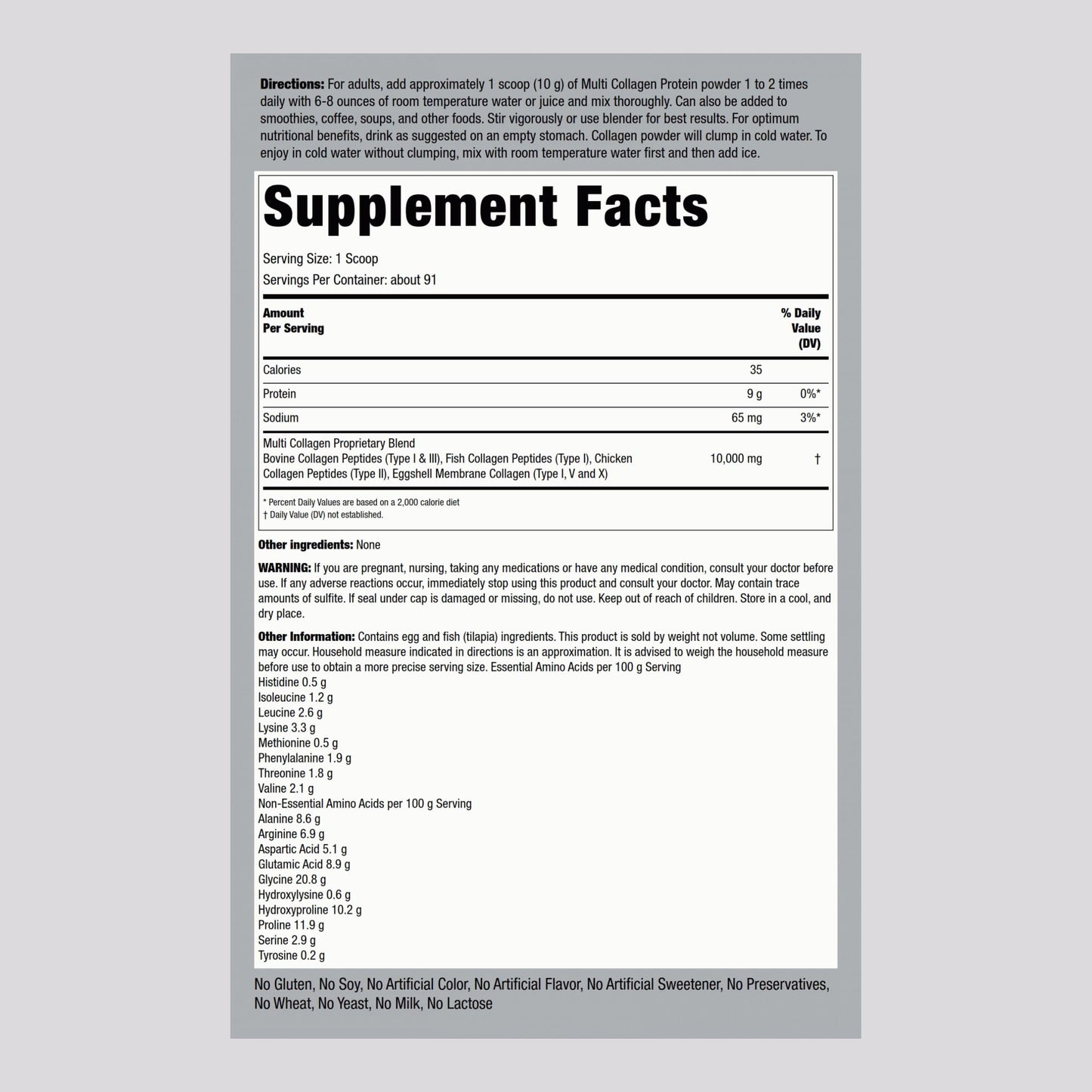 Piping Rock Multi Collagen Protein Powder 32 oz