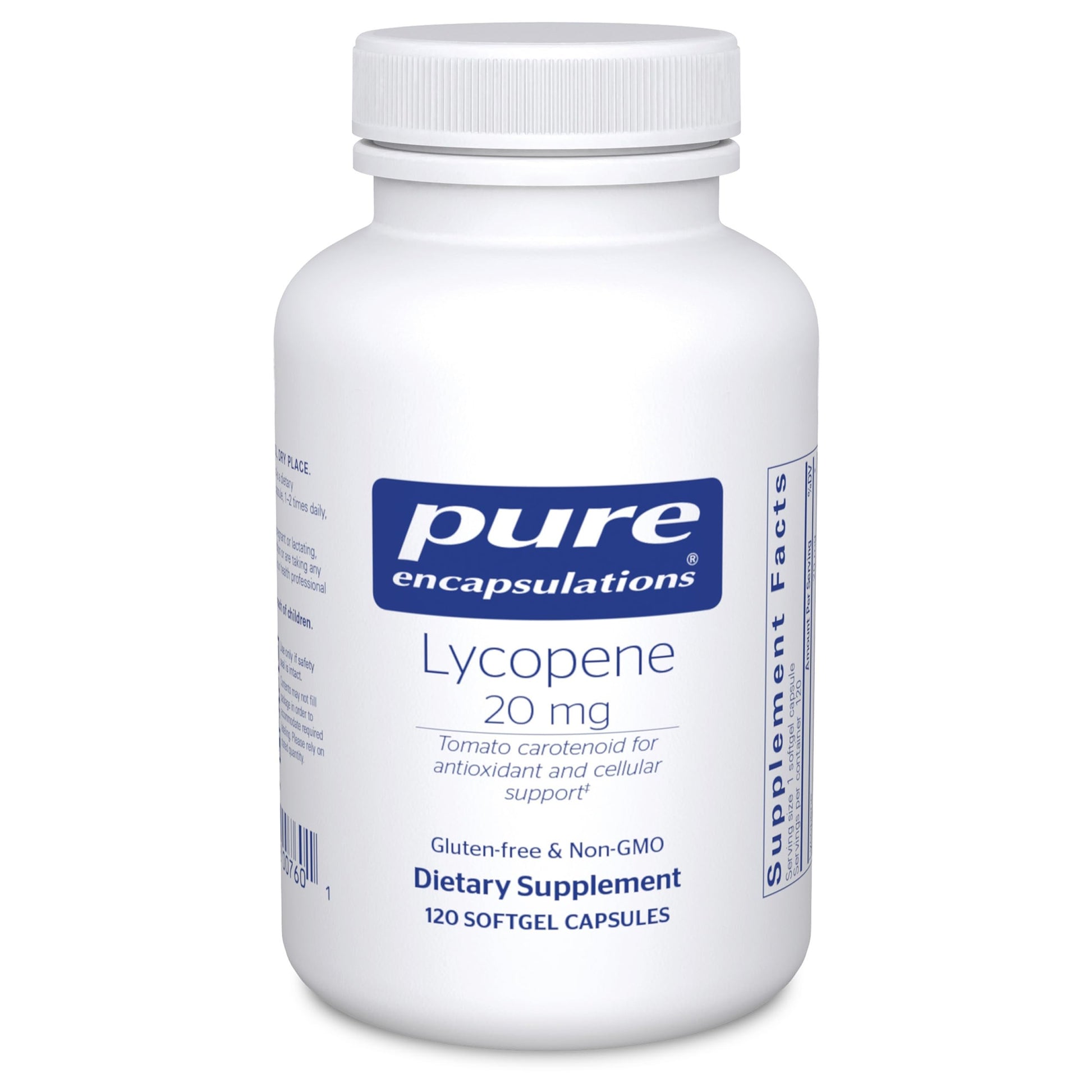 Pure Encapsulations Lycopene 20 mg Softgel Capsules, 120 Count