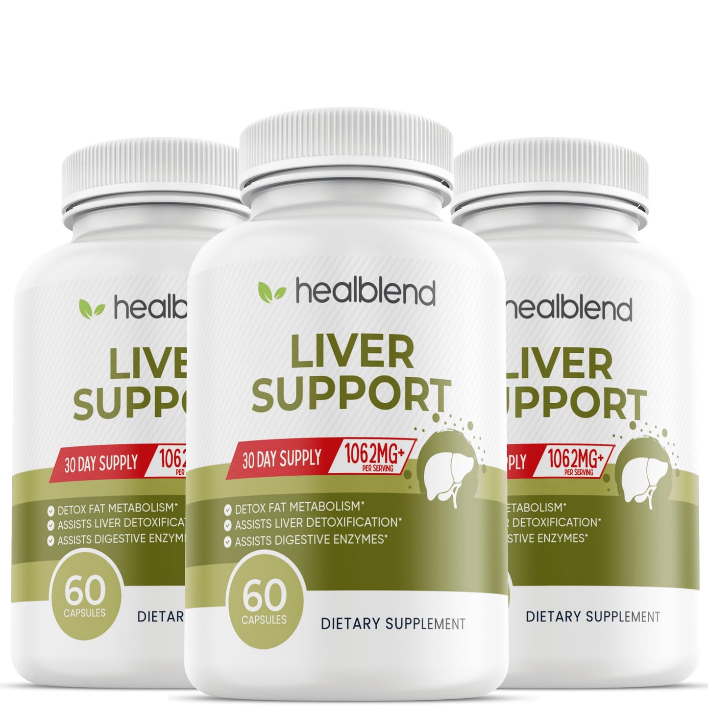 healblend Liver Support Capsule with Milk Thistle and Zinc, 60 Count