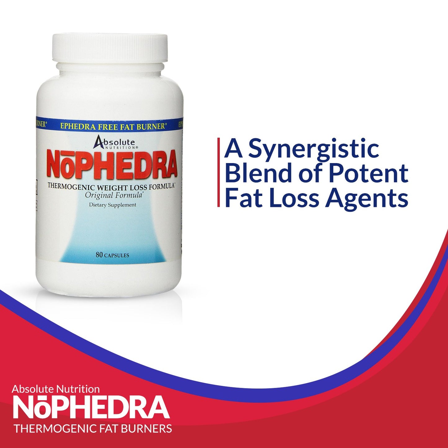 Absolute Nutrition Nophedra Thermogenic Fat Burners Capsules, 80 Count