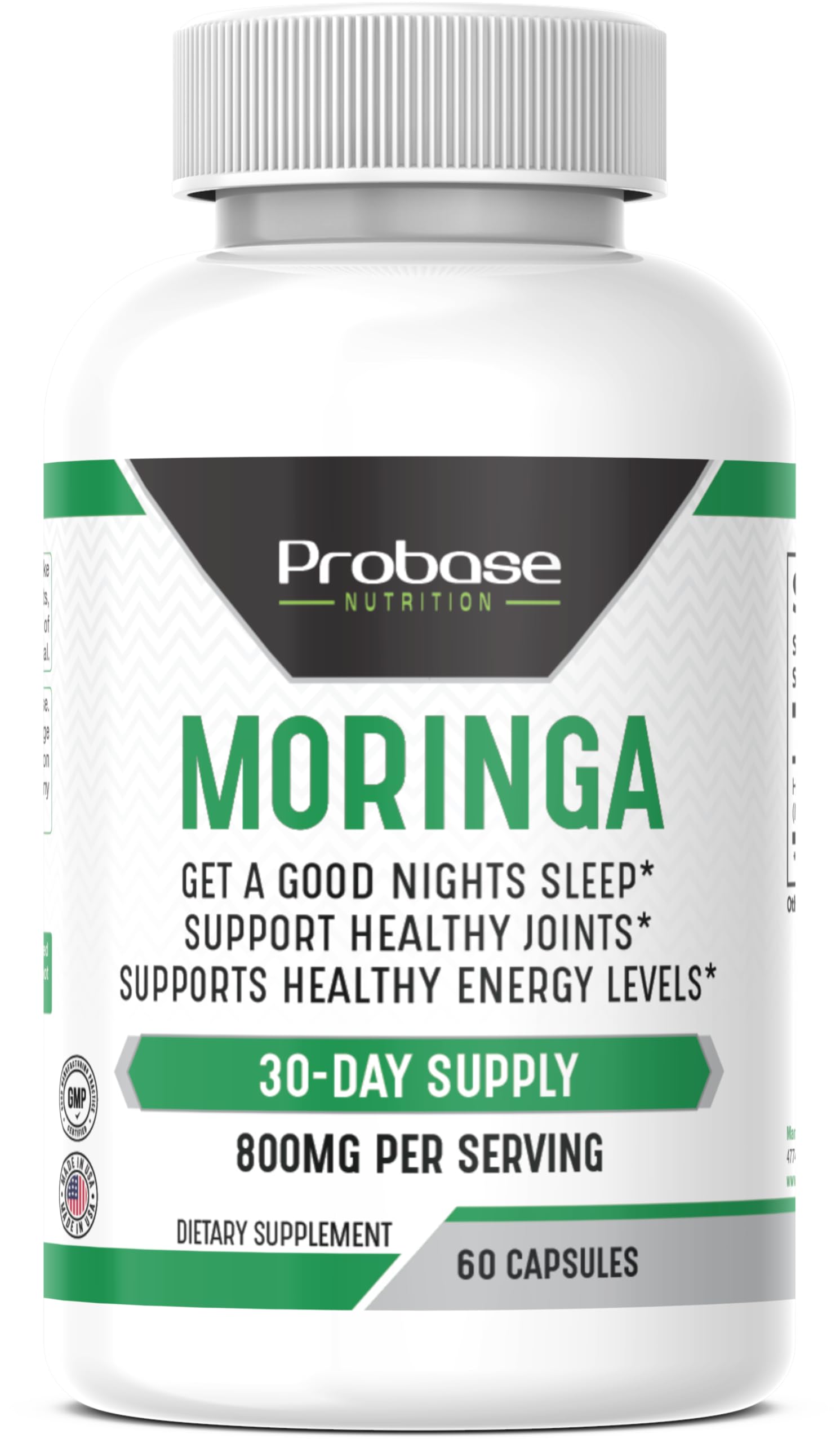 Probase Nutrition Moringa Oleifera Capsules 60 Count