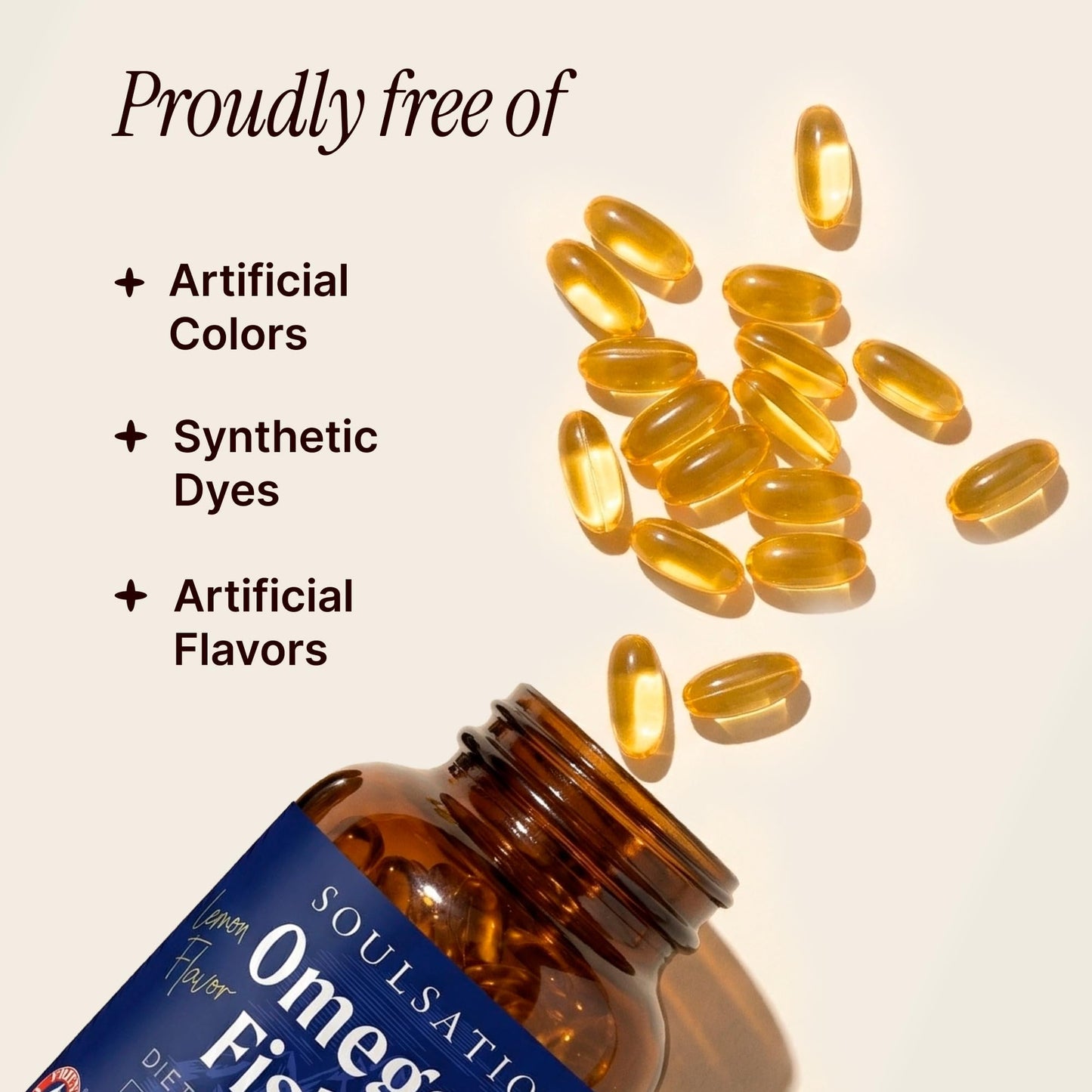 SOULSATION Fish Oil Softgels 1200mg Omega-3 Fatty Acids (EPA & DHA) - 30 Softgels