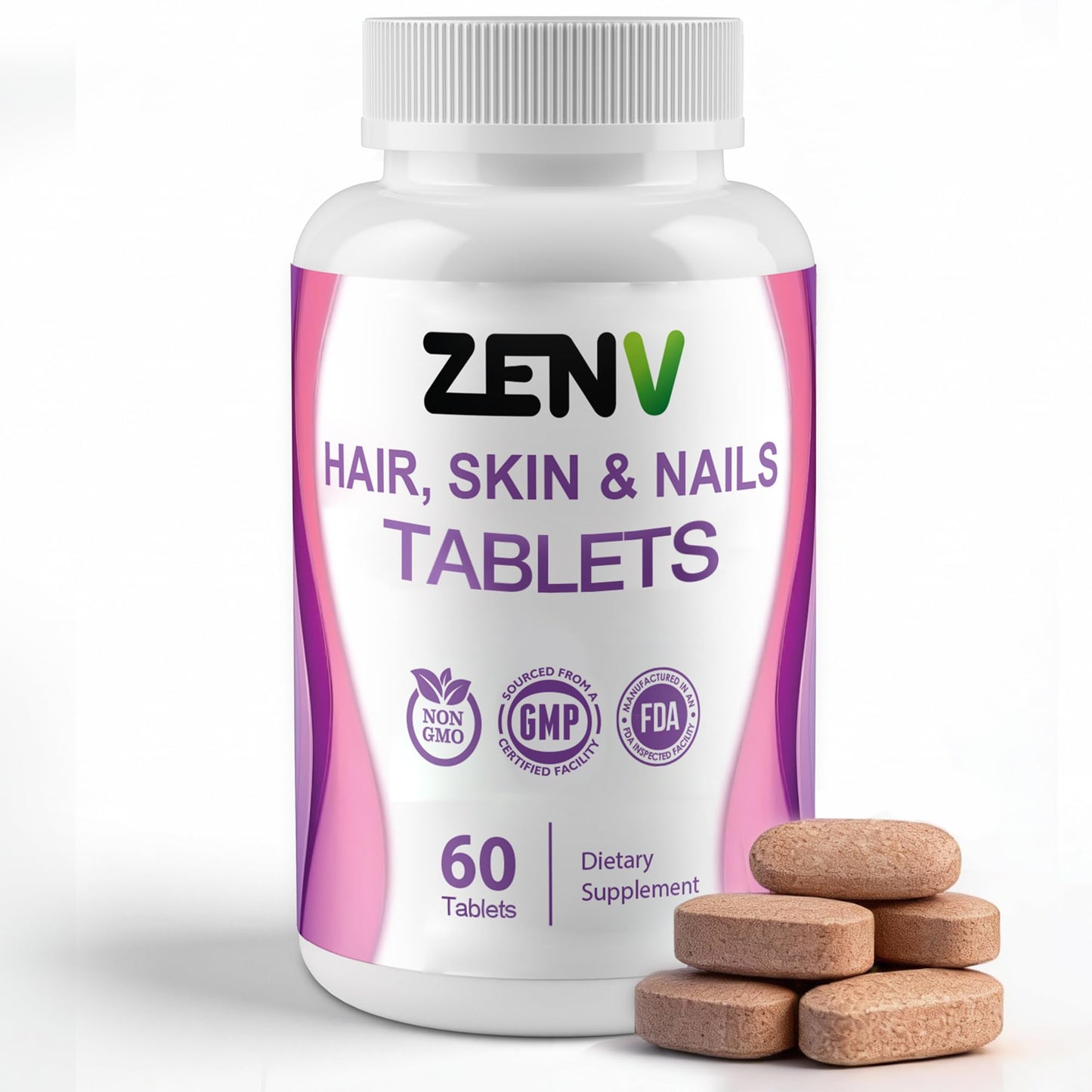ZENV Hair Skin & Nails Tablet, 60 Count