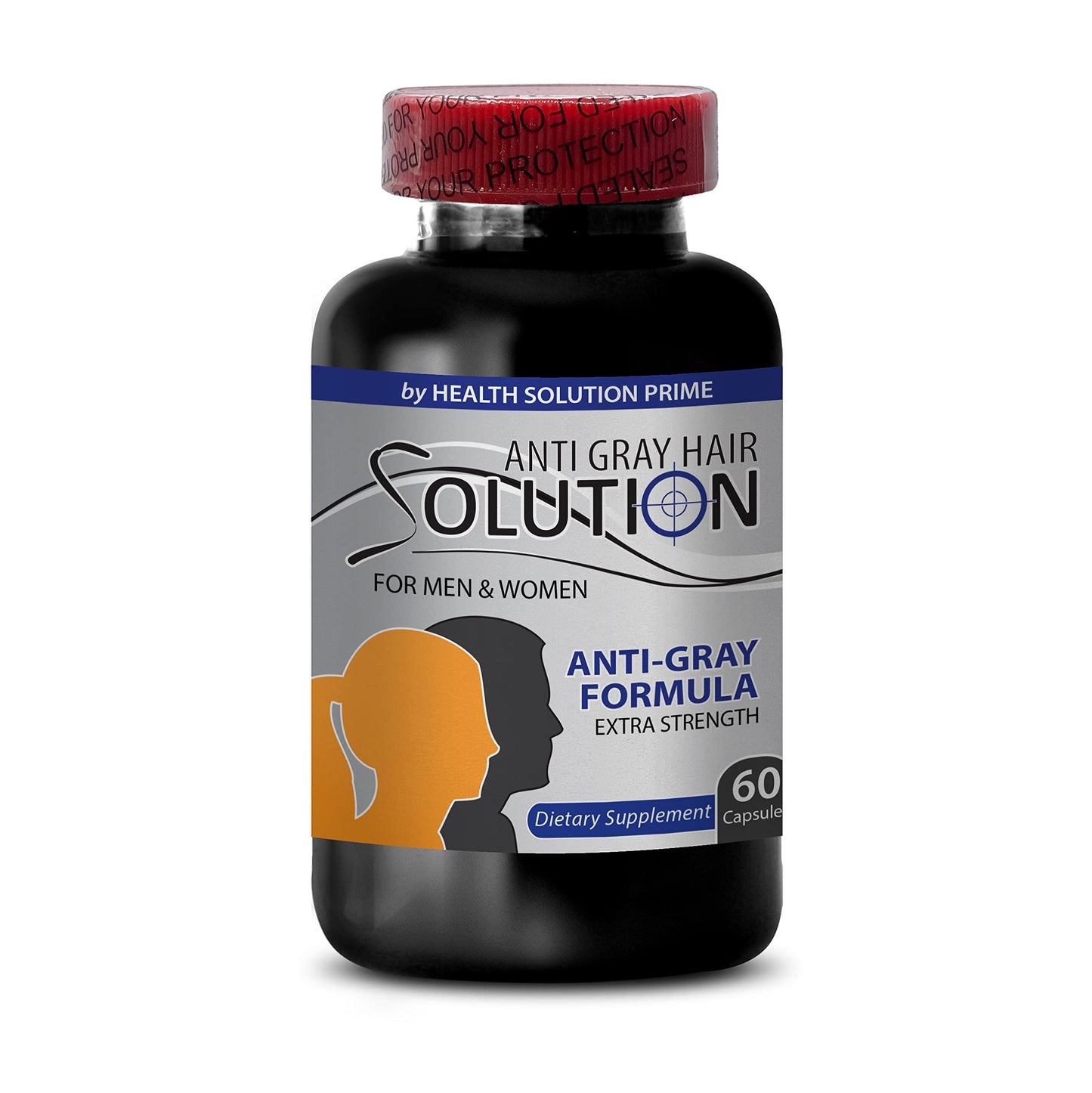 Health Solution Prime Biotin Hair Vitamin Supplement Capsules with Saw Palmetto, L-Tyrosine, Nettle Root, Folate, Vitamin B6 — 180 Capsules