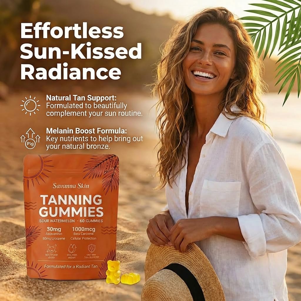 Lyva Savanna Skin Tanning 60 Vegan Gummies