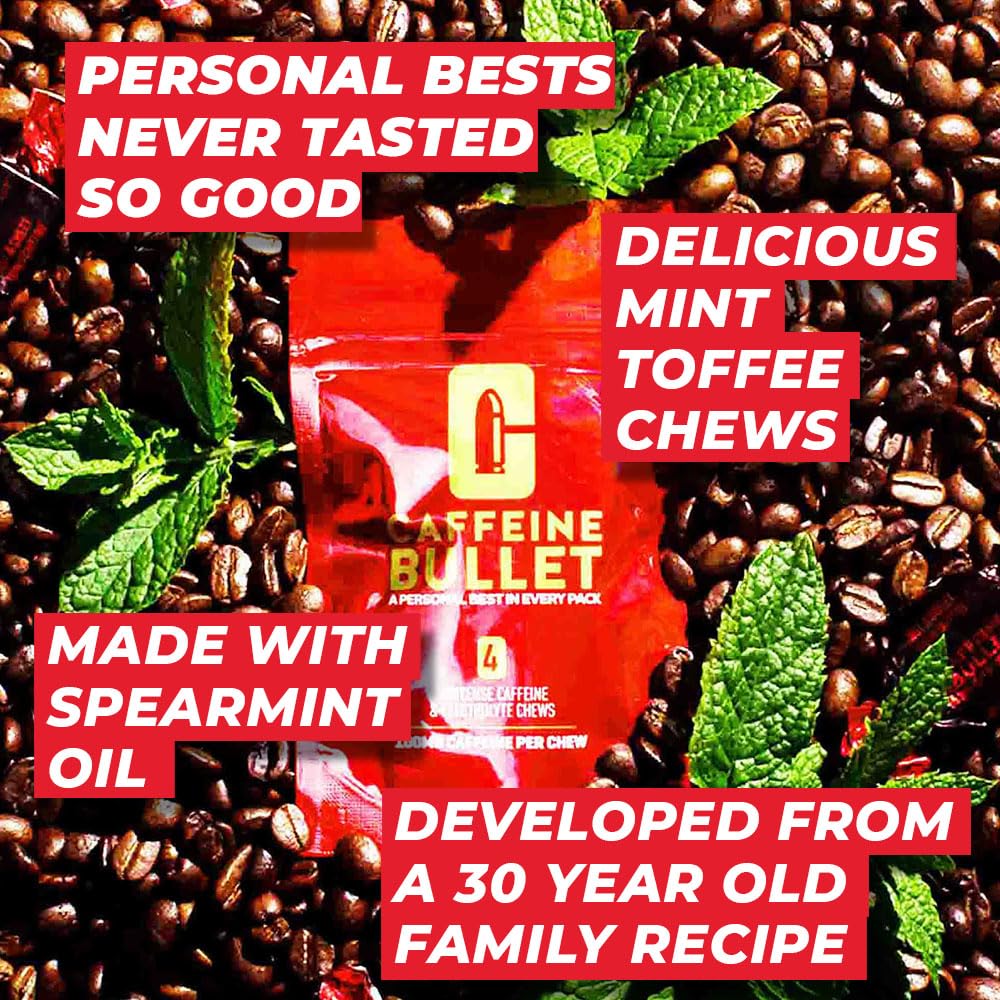 Caffeine Bullet Mint Caffeine Candies Chewable 8-Count