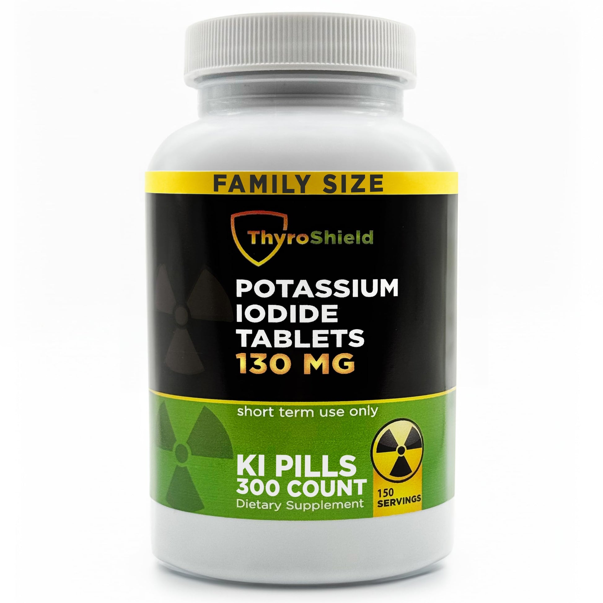 ThyroShield Potassium Iodide Tablets 130 mg, 300 Count