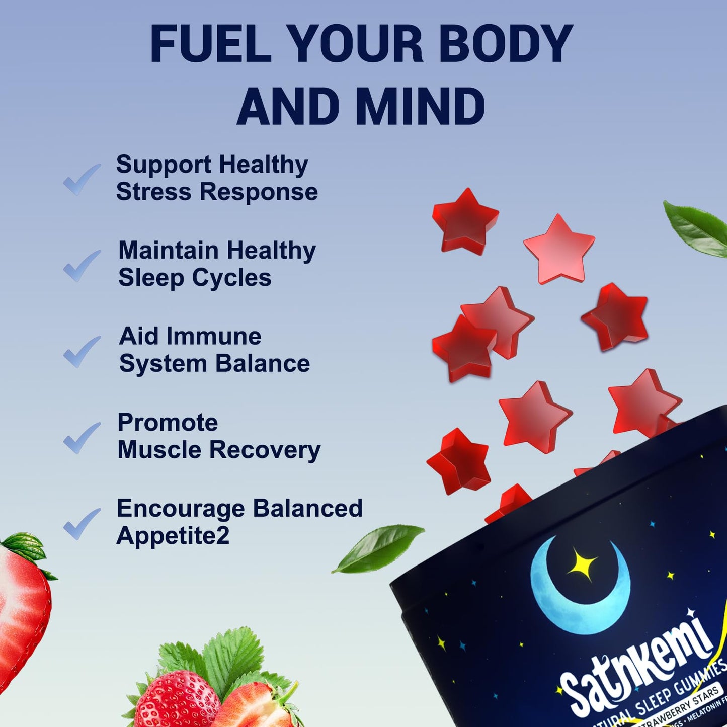 Satnkemi Sleep Gummies for Adults, 60 Count