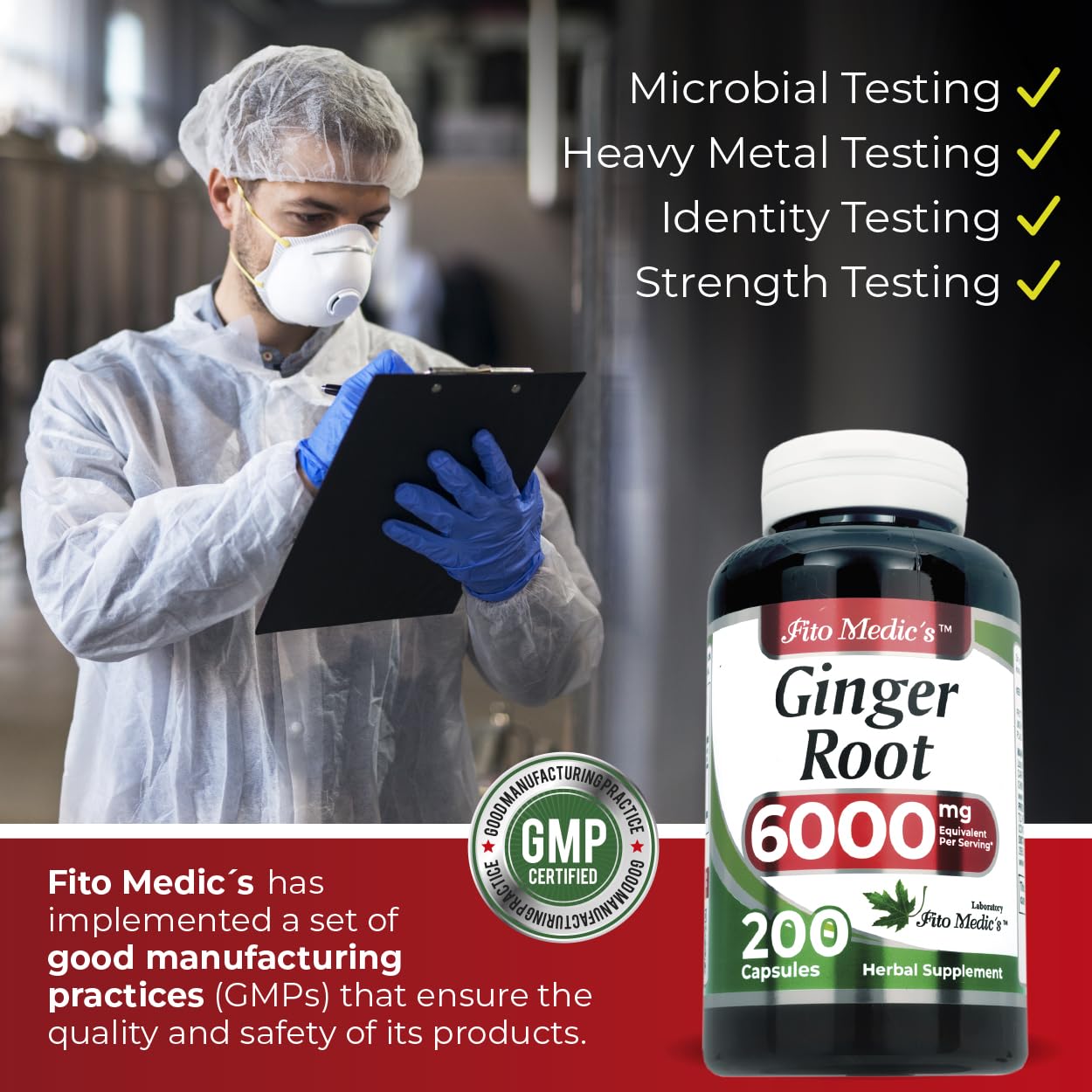 FITO MEDIC'S Ginger Root 200 Capsules