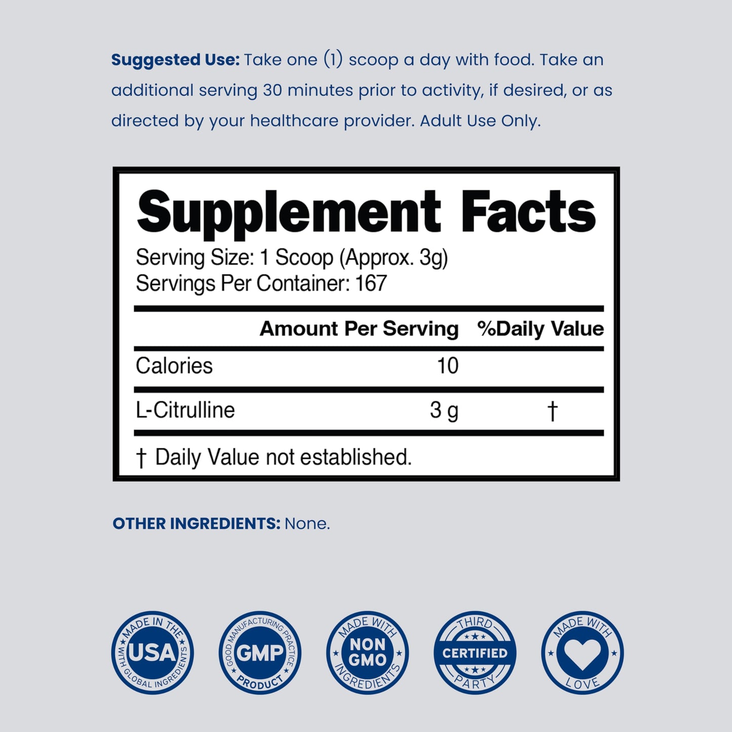 DORADO NUTRITION L-Citrulline Powder 17.64 Ounce