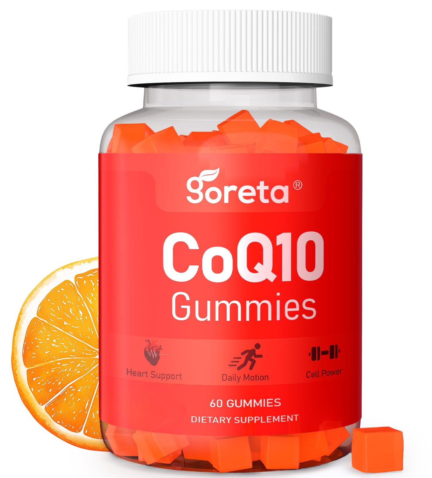 Goreta Sugar-Free CoQ10 Gummies, 60 Count