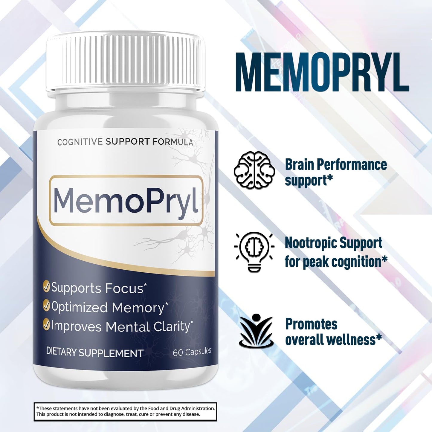 Flex University Memopryl Brain Pills Capsule, 60 Count