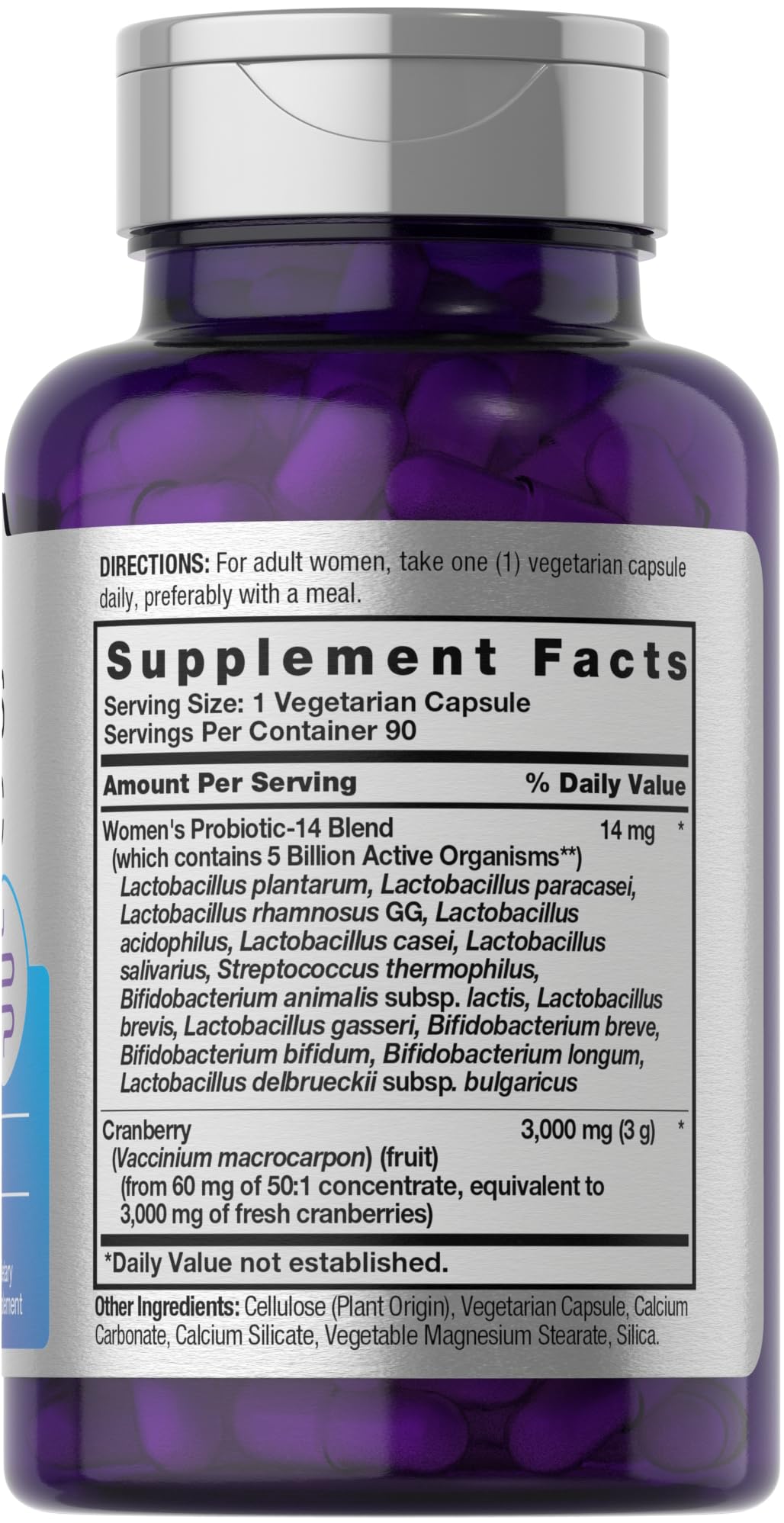 Horbäach Probiotic for Women with Cranberry Capsules, 90 Count