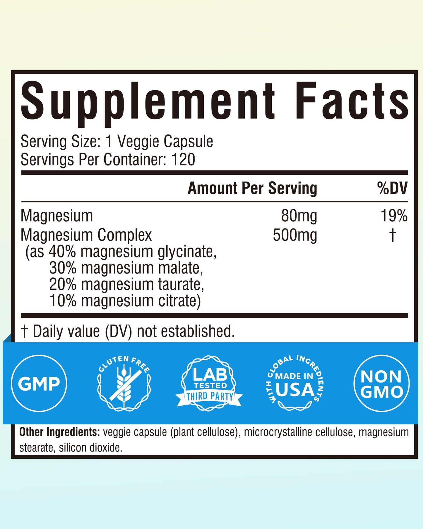 Terranics Magnesium Complex 500mg Capsule, 120 Capsules
