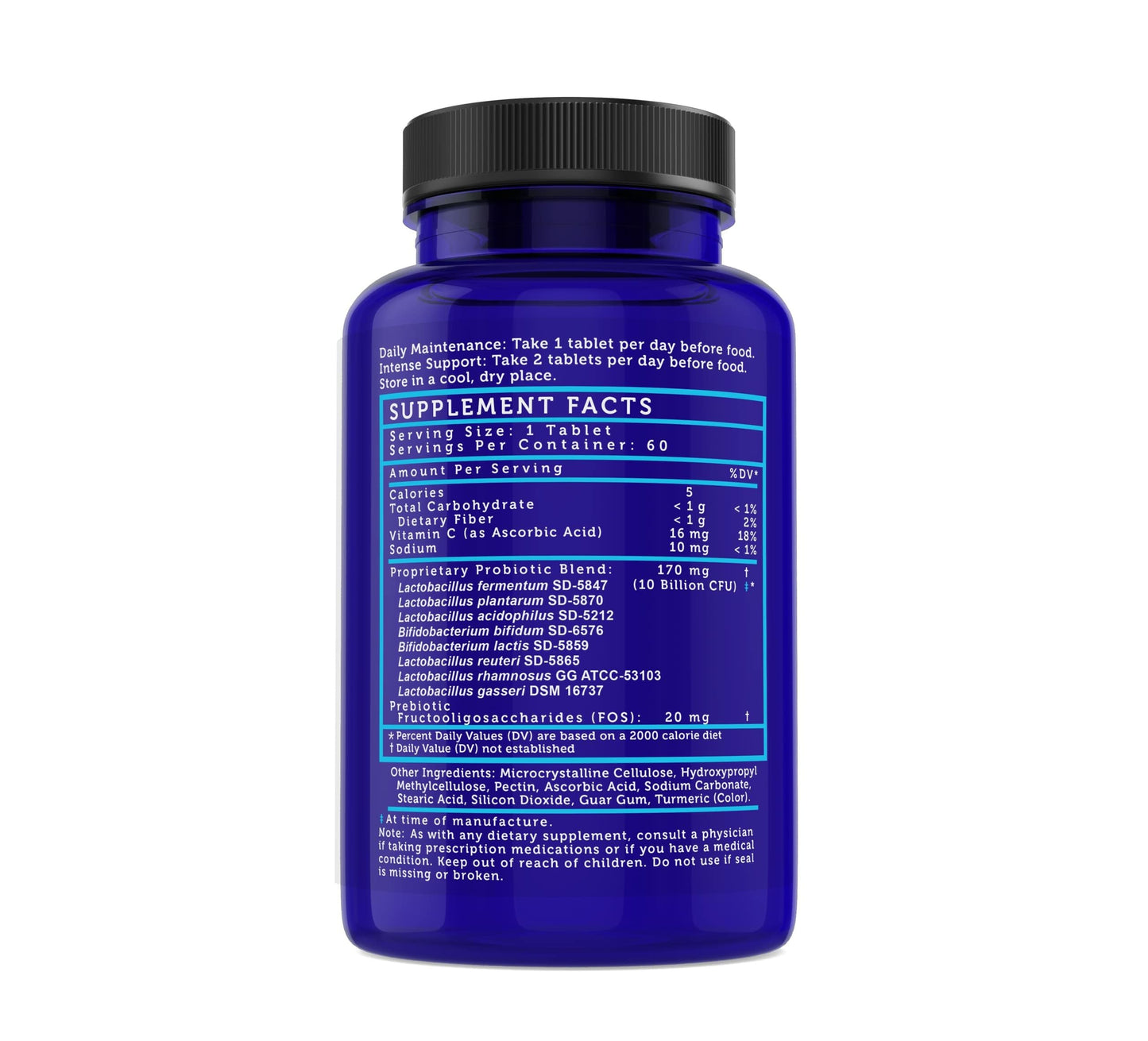 LOVEBUG Here's The Skinny Multi-Strain Probiotics 10 Billion CFU Tablet, 60 Count