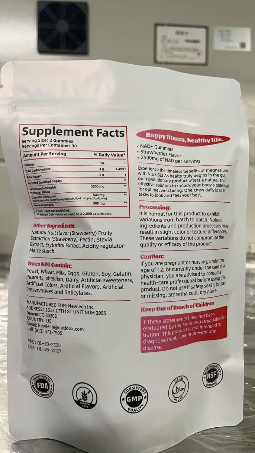 Moolike Liposomal Nicotinamide Riboside with Resveratrol and Quercetin Gummies, 60 Gummies