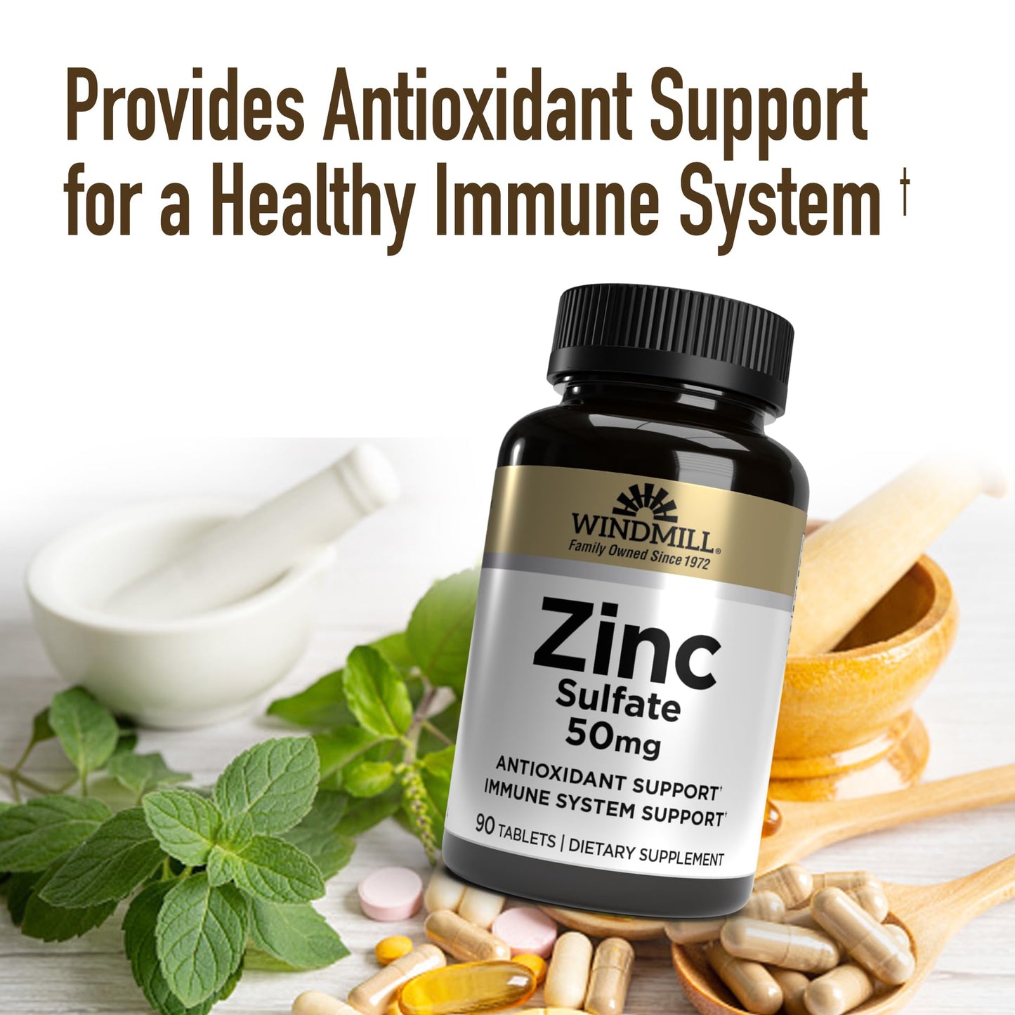 Windmill Zinc Sulfate Tablets, 90 Count
