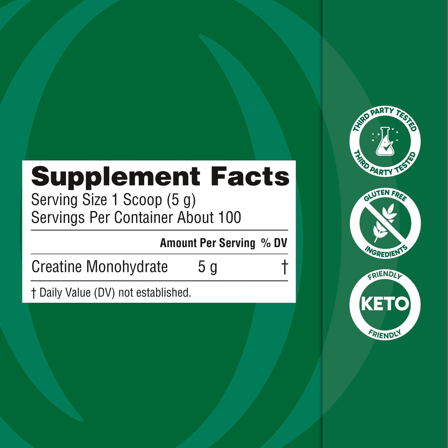 Organika Creatine Monohydrate Powder, 17.64 oz