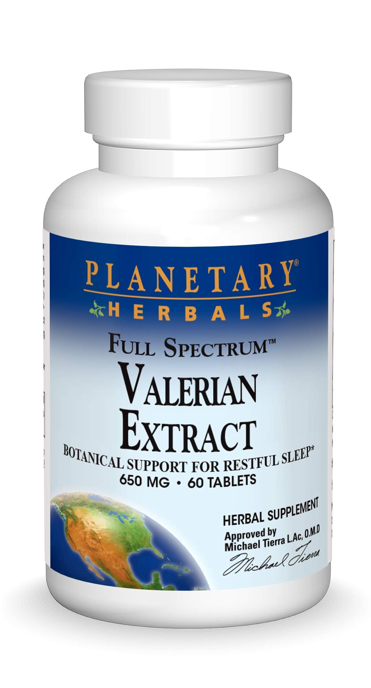 Planetary Herbals Valerian Extract Full Spectrum 650mg Capsule, 60 Count