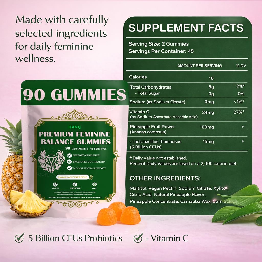 JianQ Premium Feminine Balance for Women - 90 Gummies