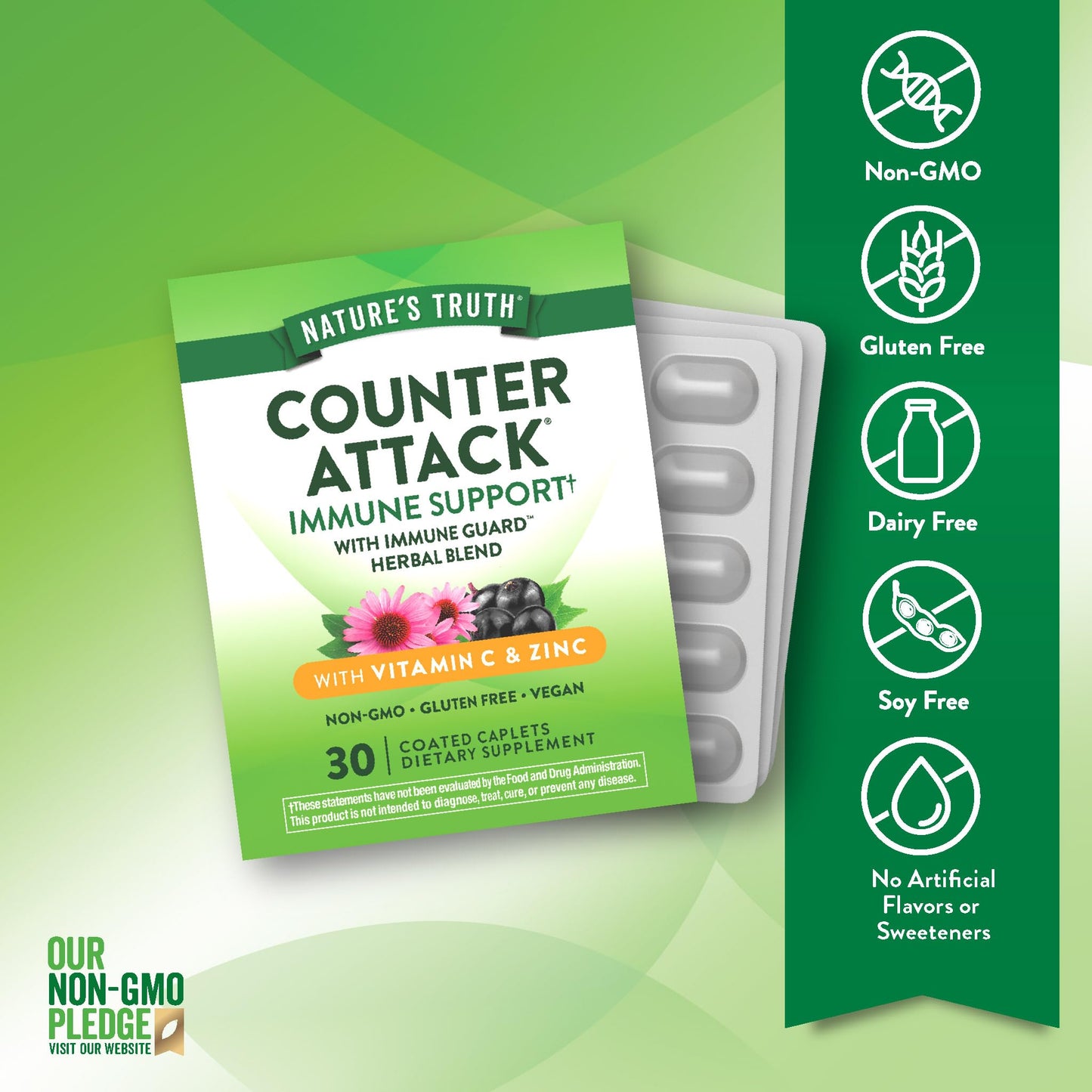 Nature's Truth Immune Support Complex Caplets 30