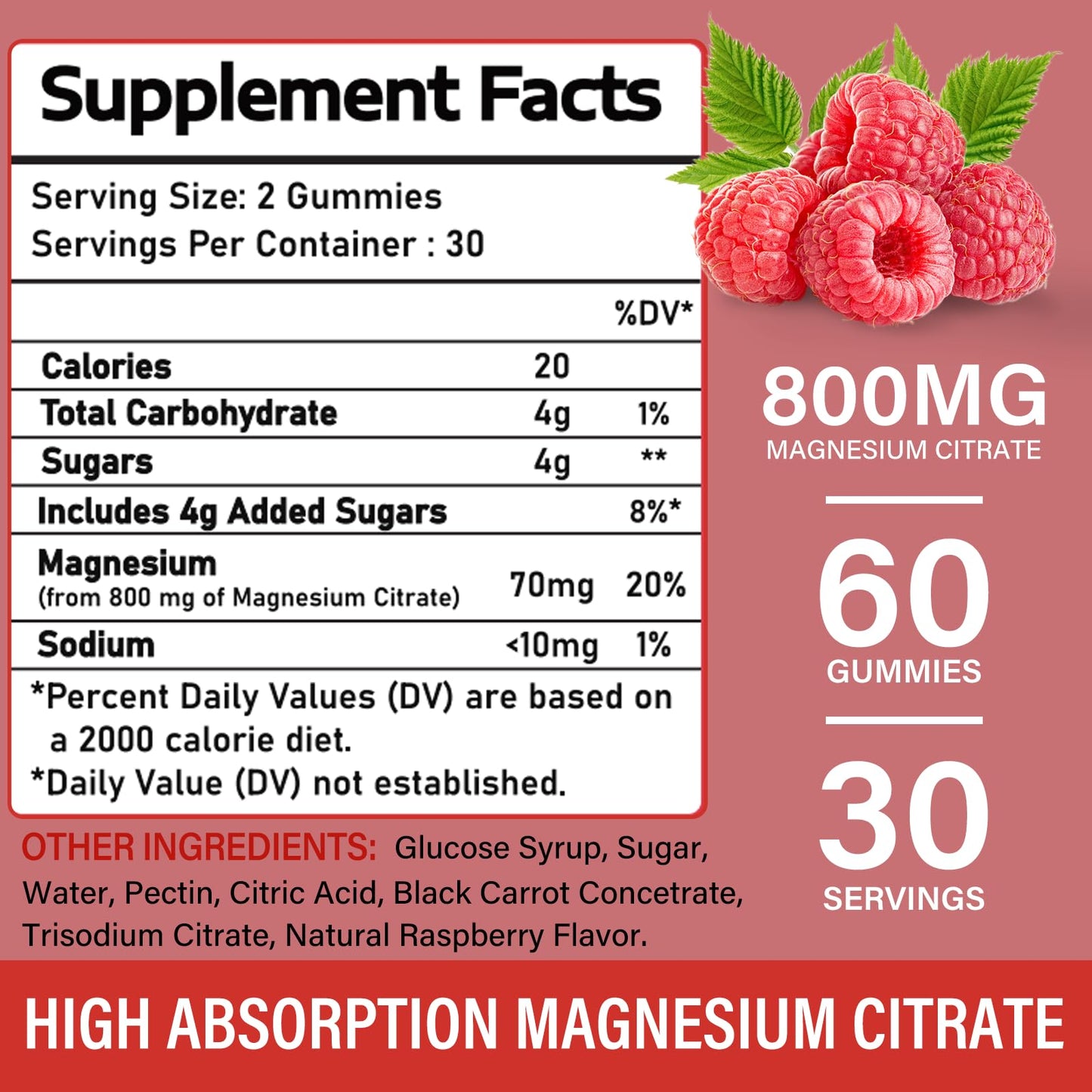 Putaojun Magnesium Citrate Gummies 60 Gummies