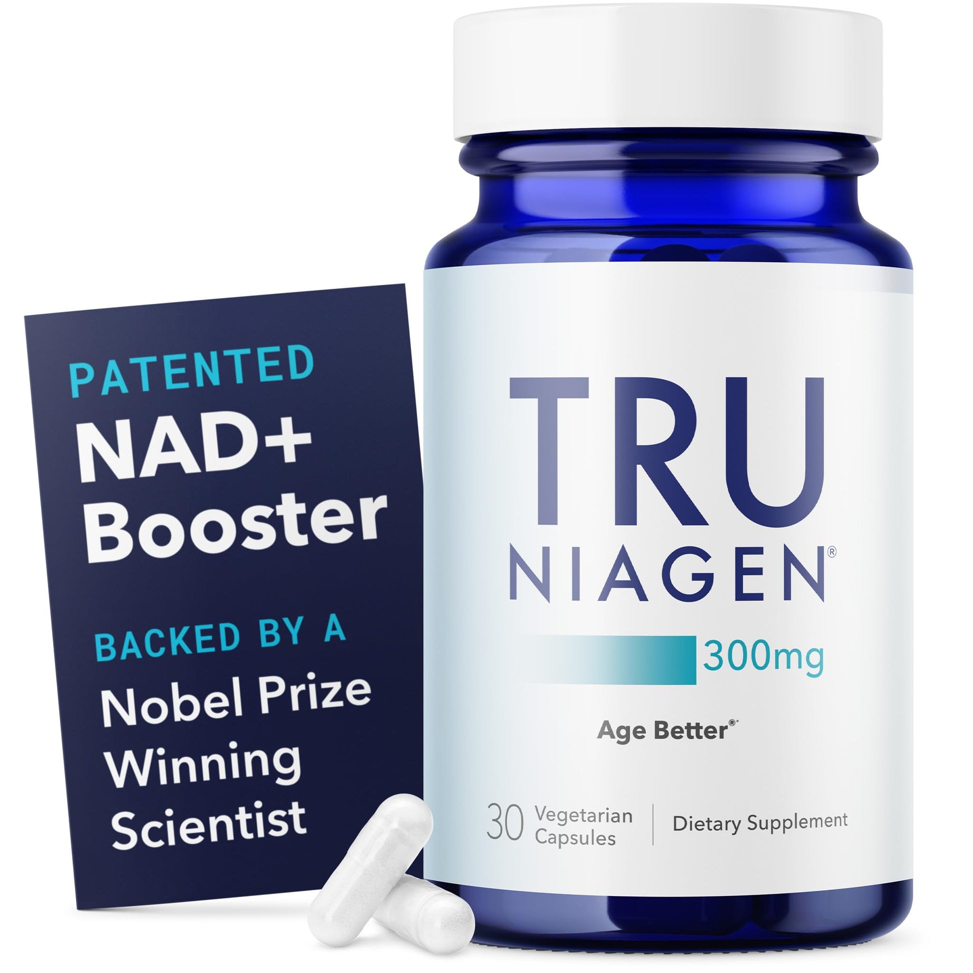 TRU NIAGEN NAD+ Supplement, Nicotinamide Riboside 300mg Capsule, 30 Capsules