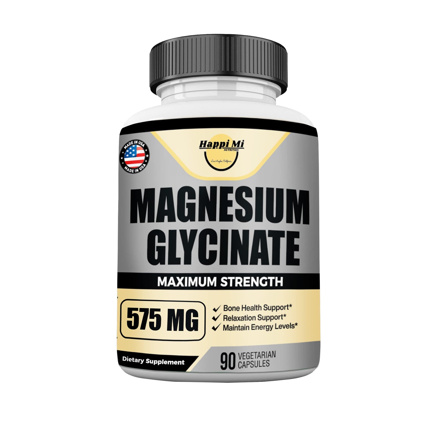 Happi Mi Nutrition Magnesium Glycinate 575mg Capsule, 90 Capsules