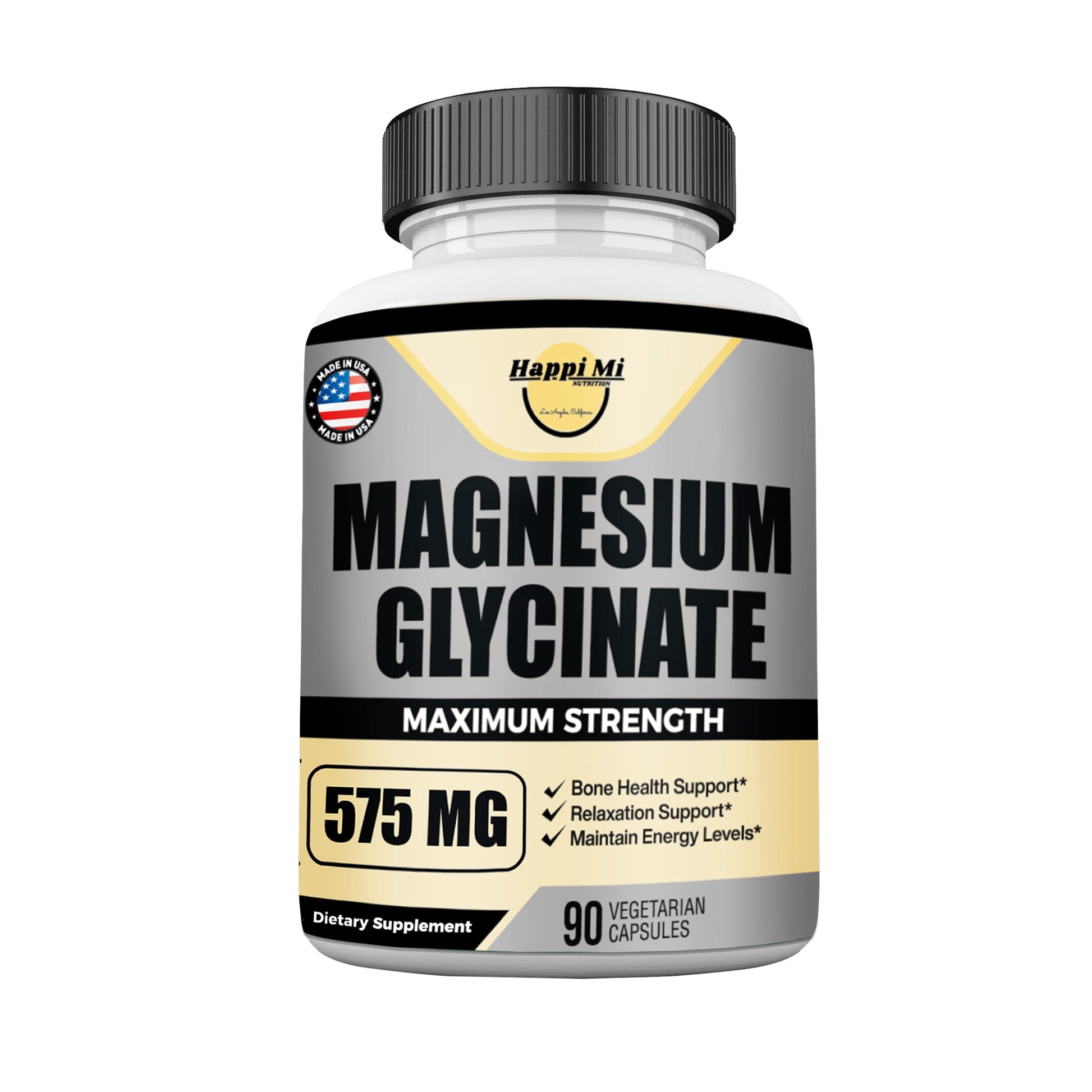 Happi Mi Nutrition Magnesium Glycinate 575mg Capsule, 90 Capsules