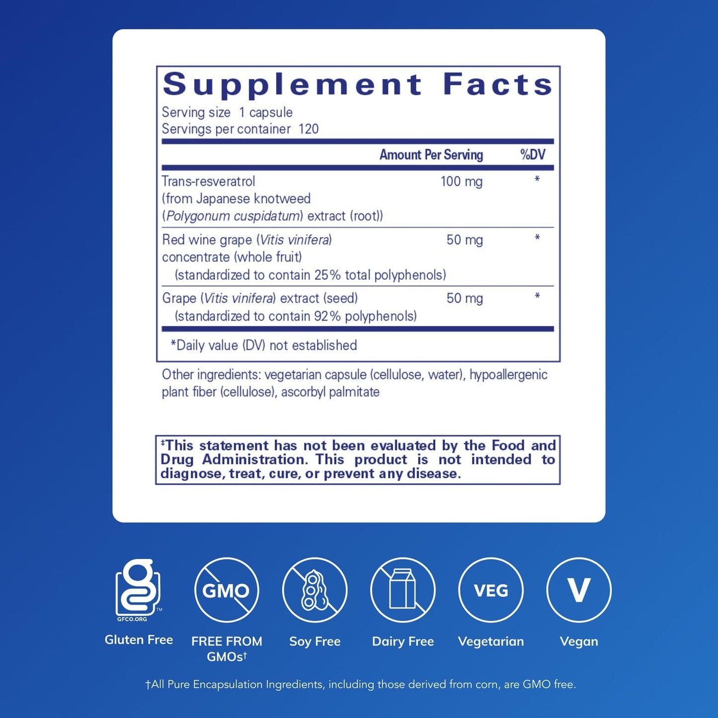 Pure Encapsulations Resveratrol Extra 120 Capsules